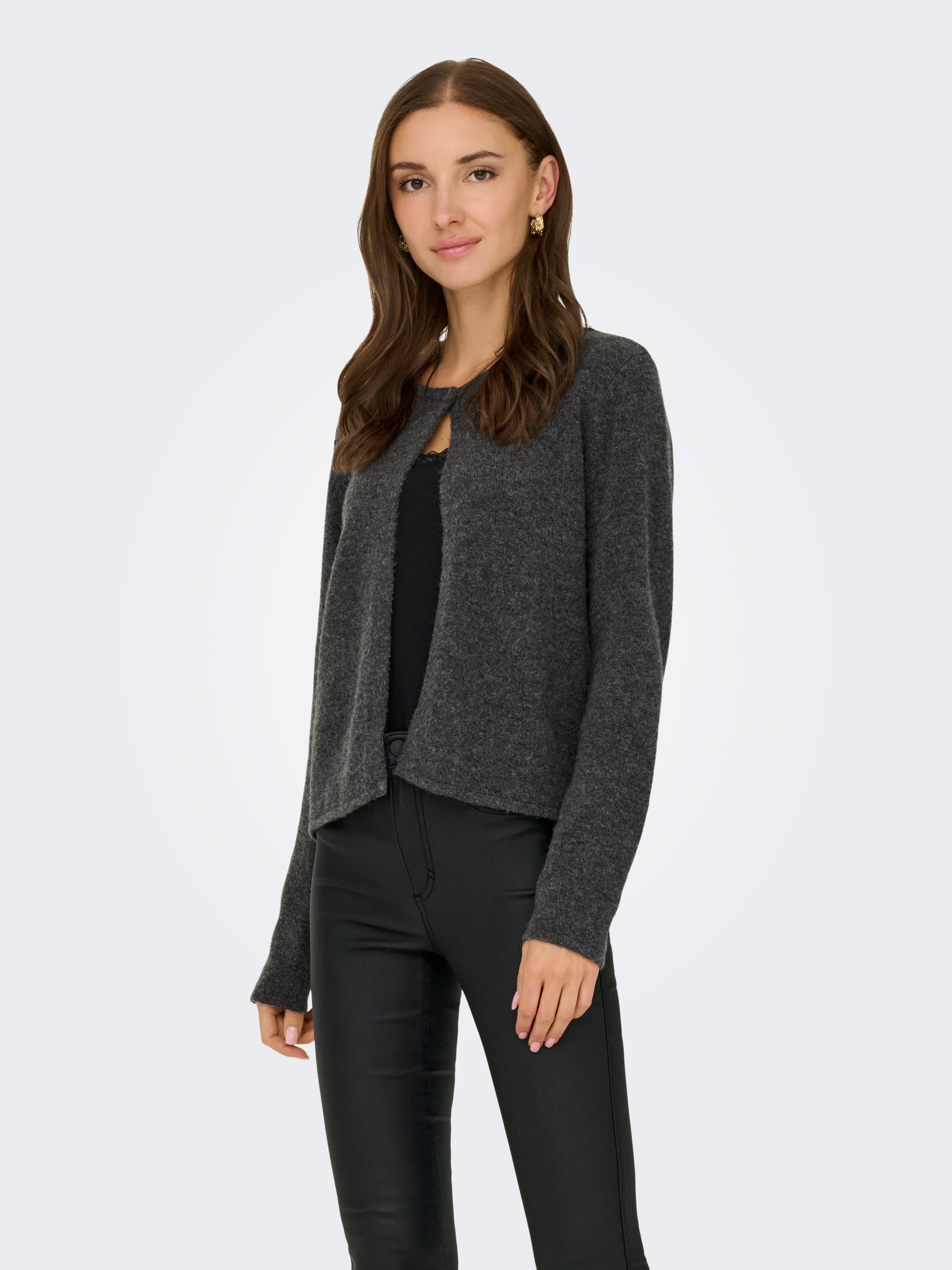 JDYRUE LIFE L/S ONEBUTTON CARDI KNT NOOS