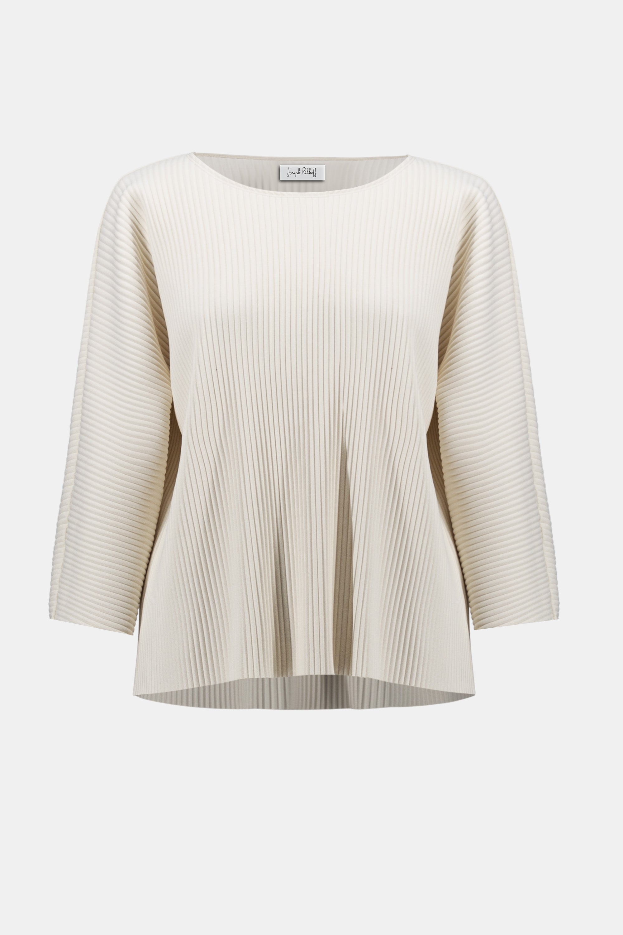 Plissiertes Boxy-Shirt aus Scuba-Crepe