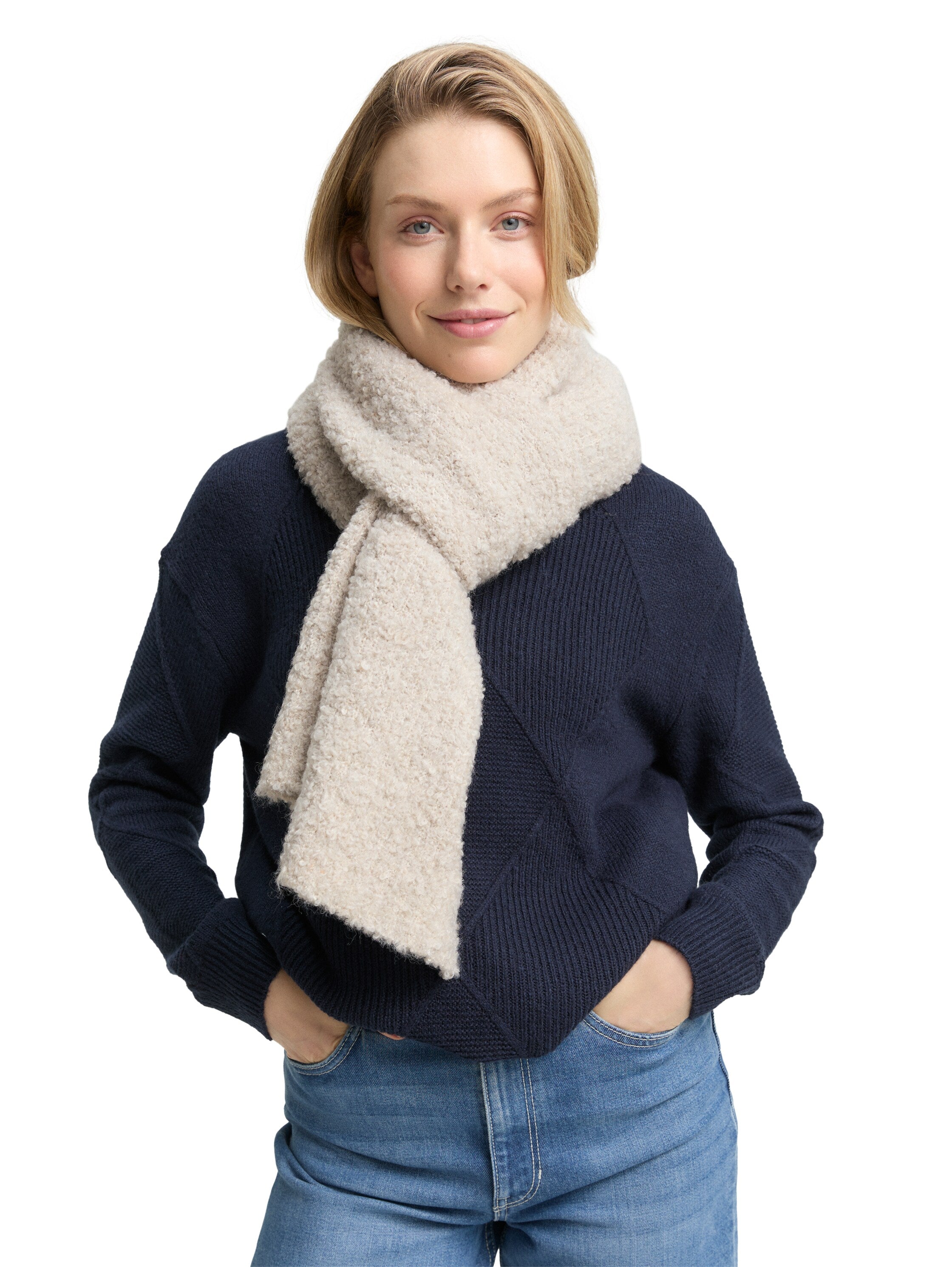 Klassischer Damen Schal Strickstoff