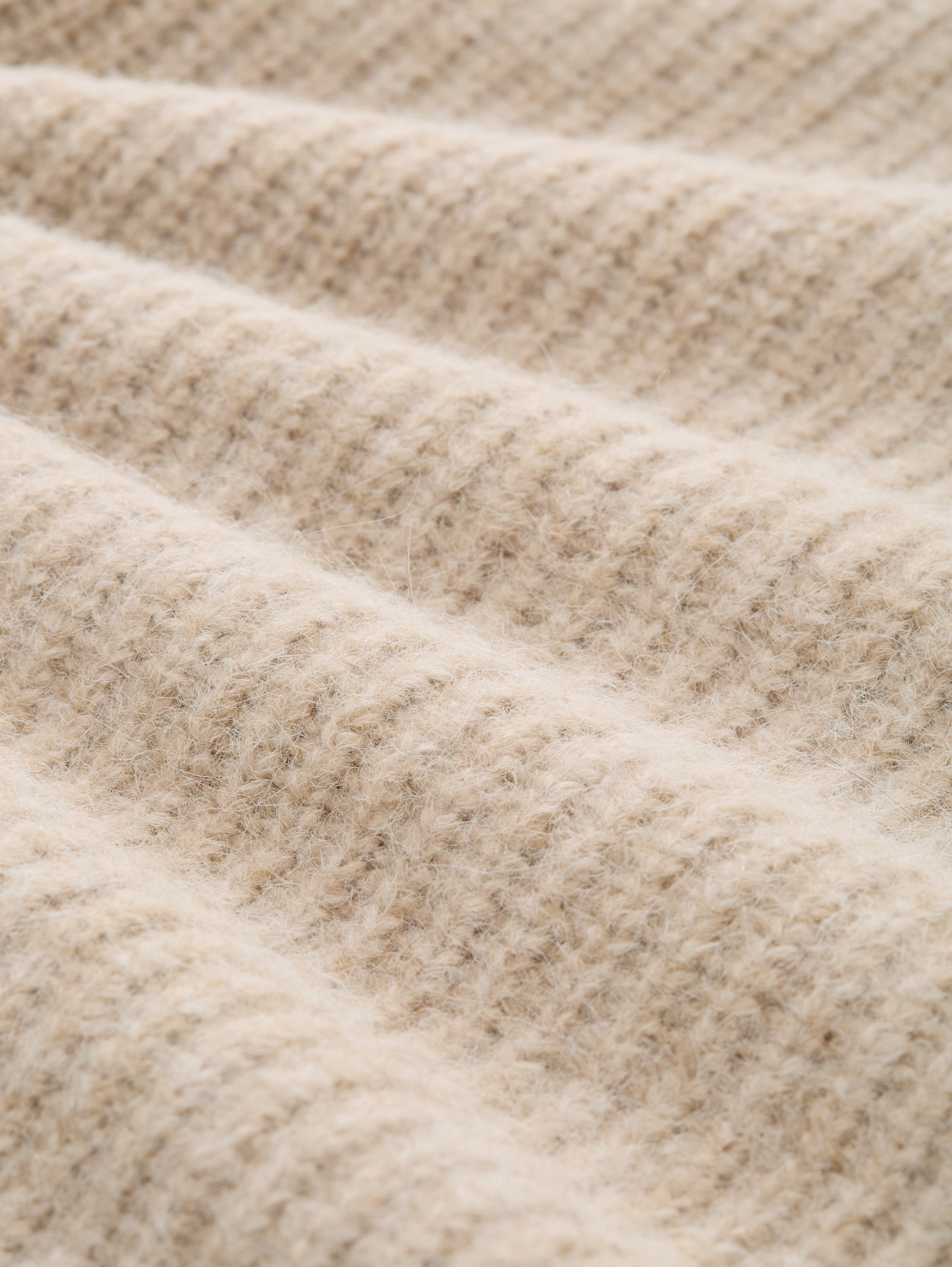 Relaxed Fit Strickpullover mit Stehkragen