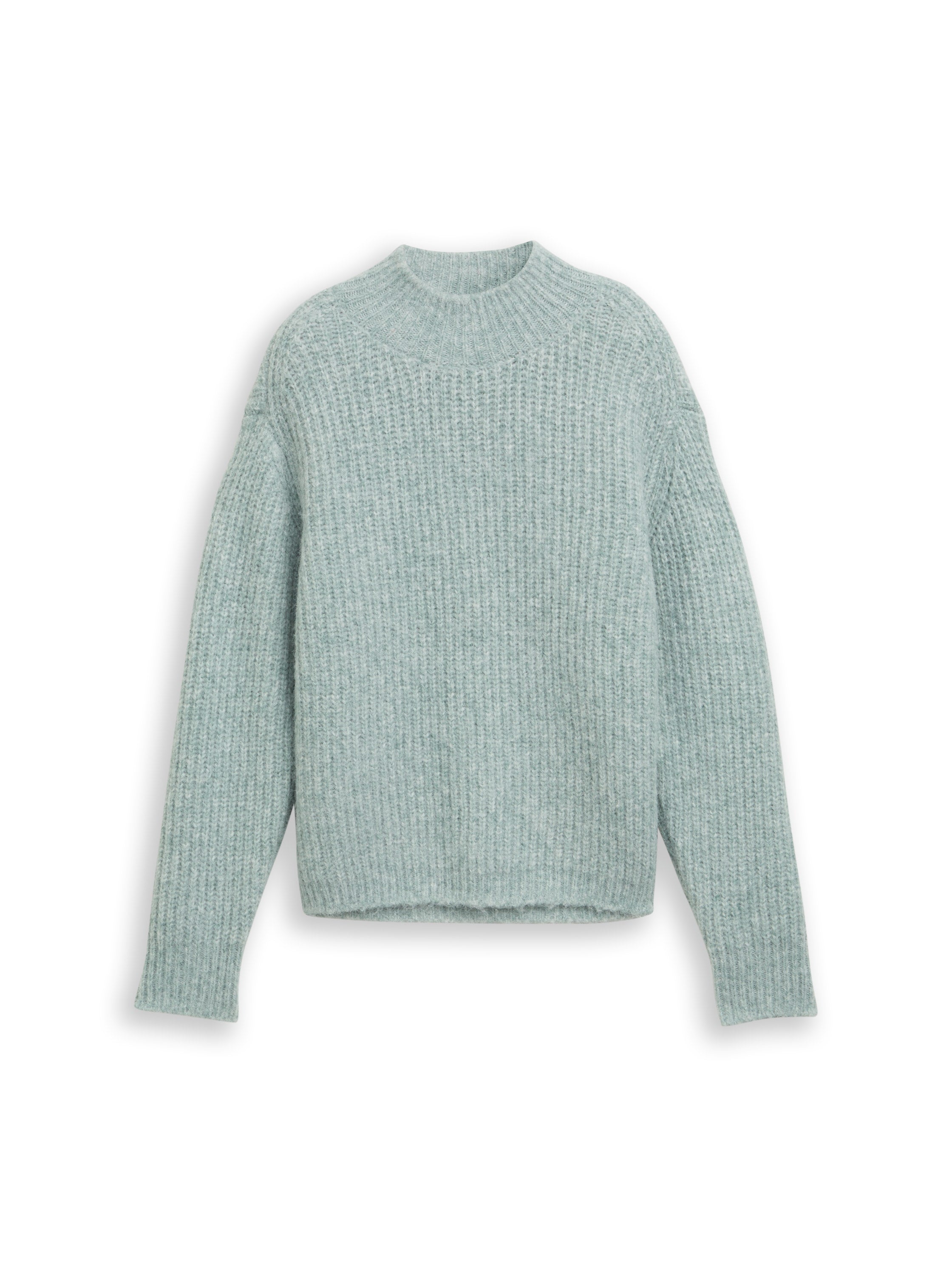 Relaxed Fit Strickpullover mit Stehkragen