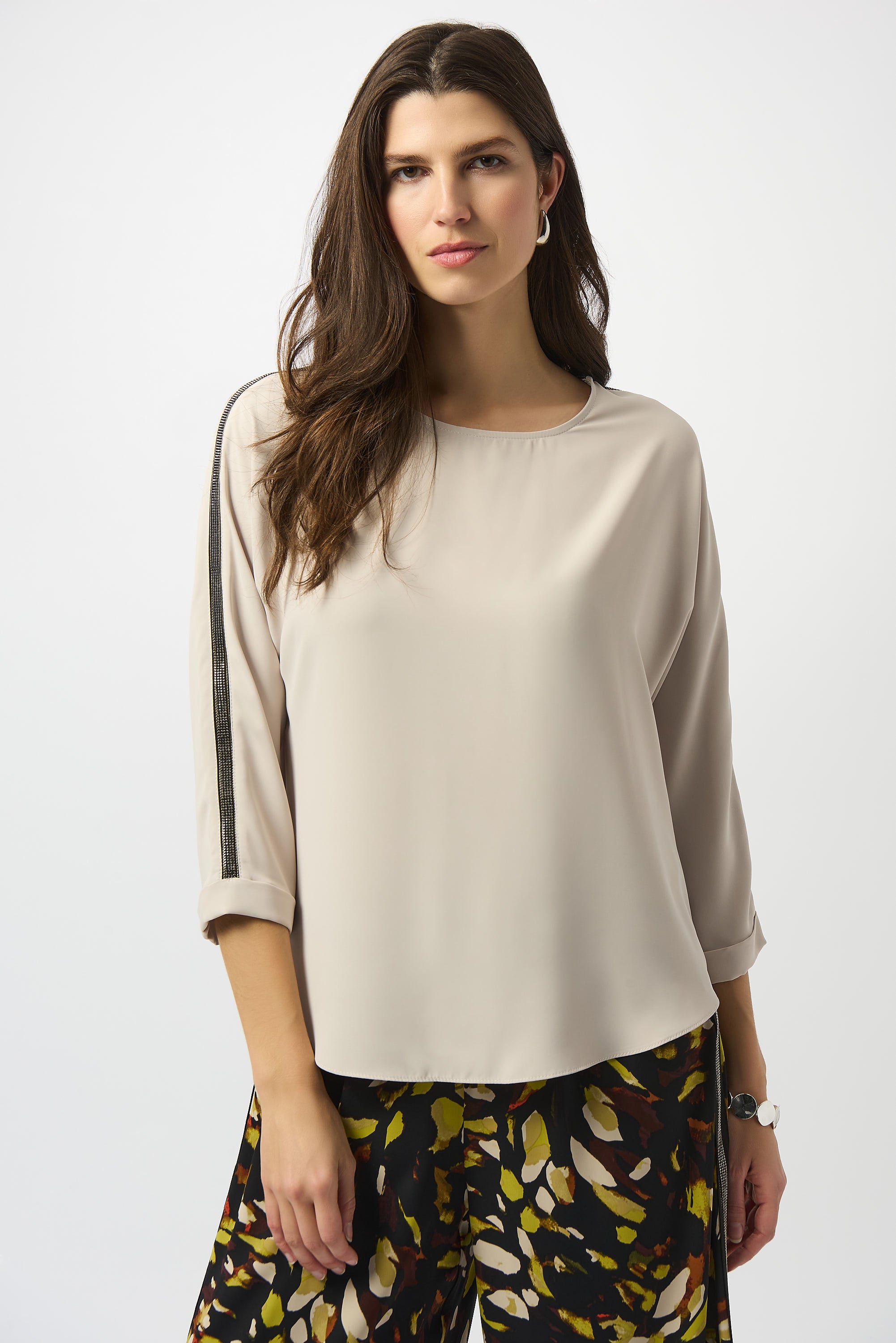 Kastenförmiges Oberteil aus recyceltem, weichem Twill