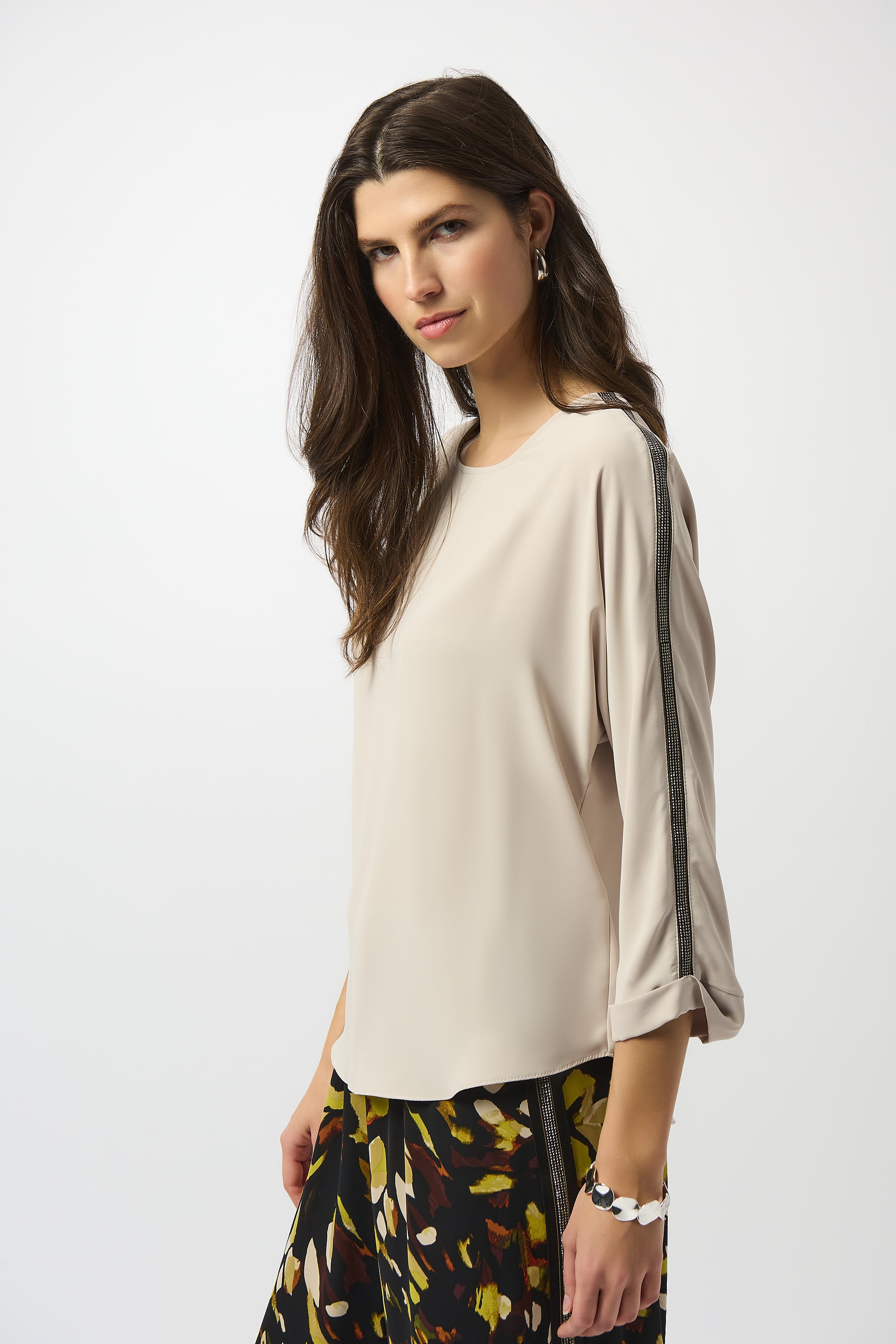 Kastenförmiges Oberteil aus recyceltem, weichem Twill
