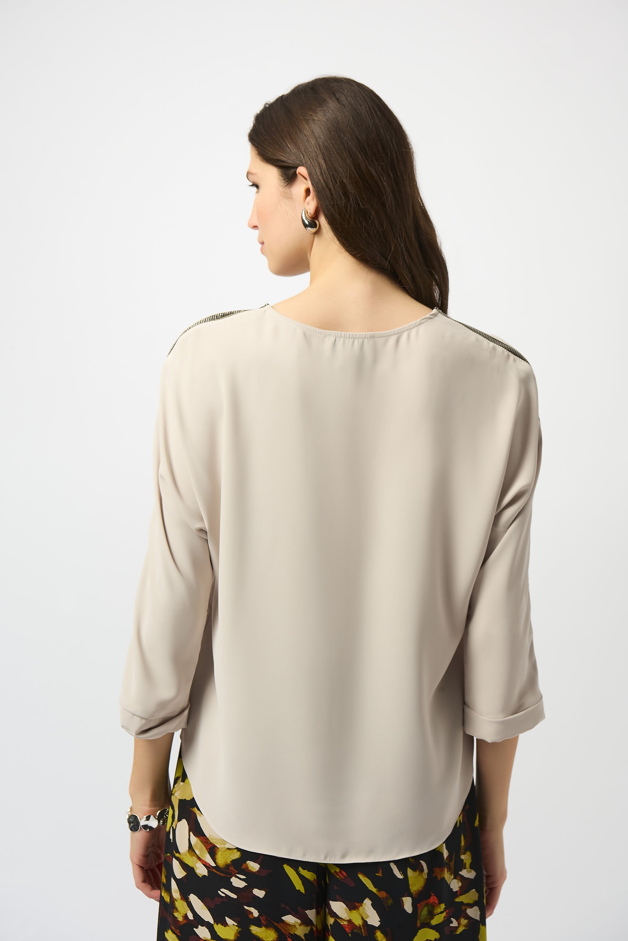 Kastenförmiges Oberteil aus recyceltem, weichem Twill