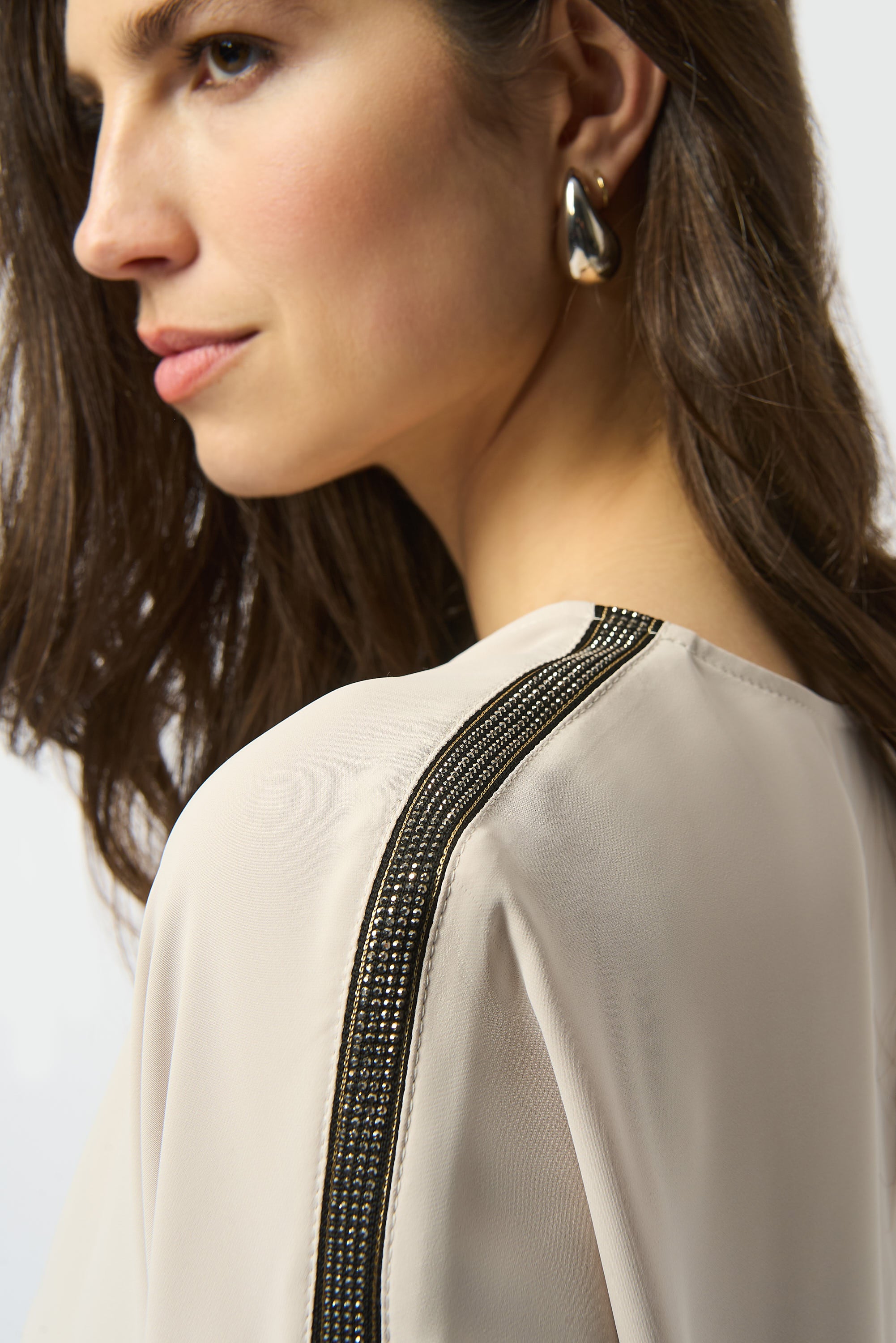 Kastenförmiges Oberteil aus recyceltem, weichem Twill