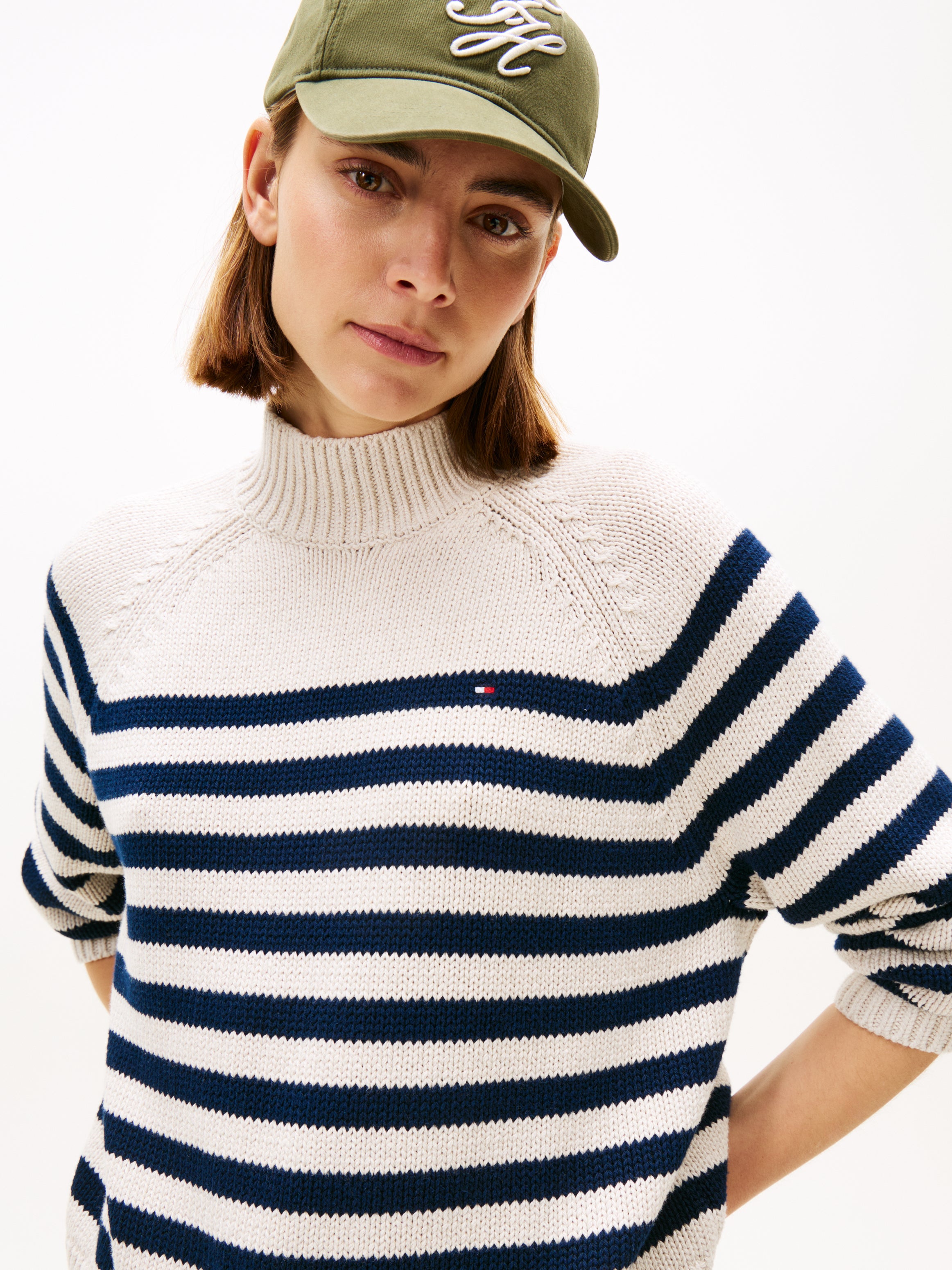 COTTON BLEND MOCK-NK LS SWT