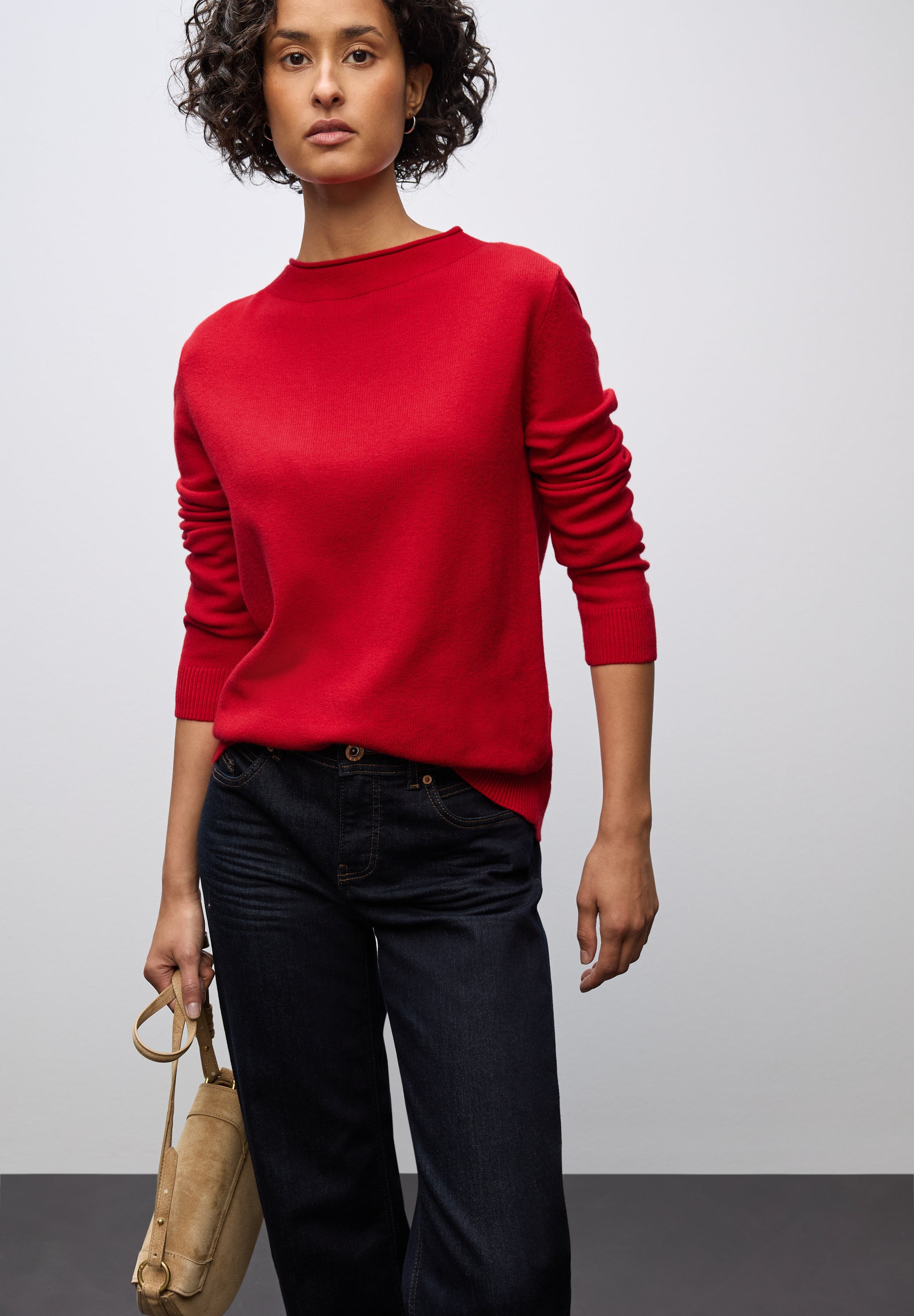 Pullover mit Rollkante
