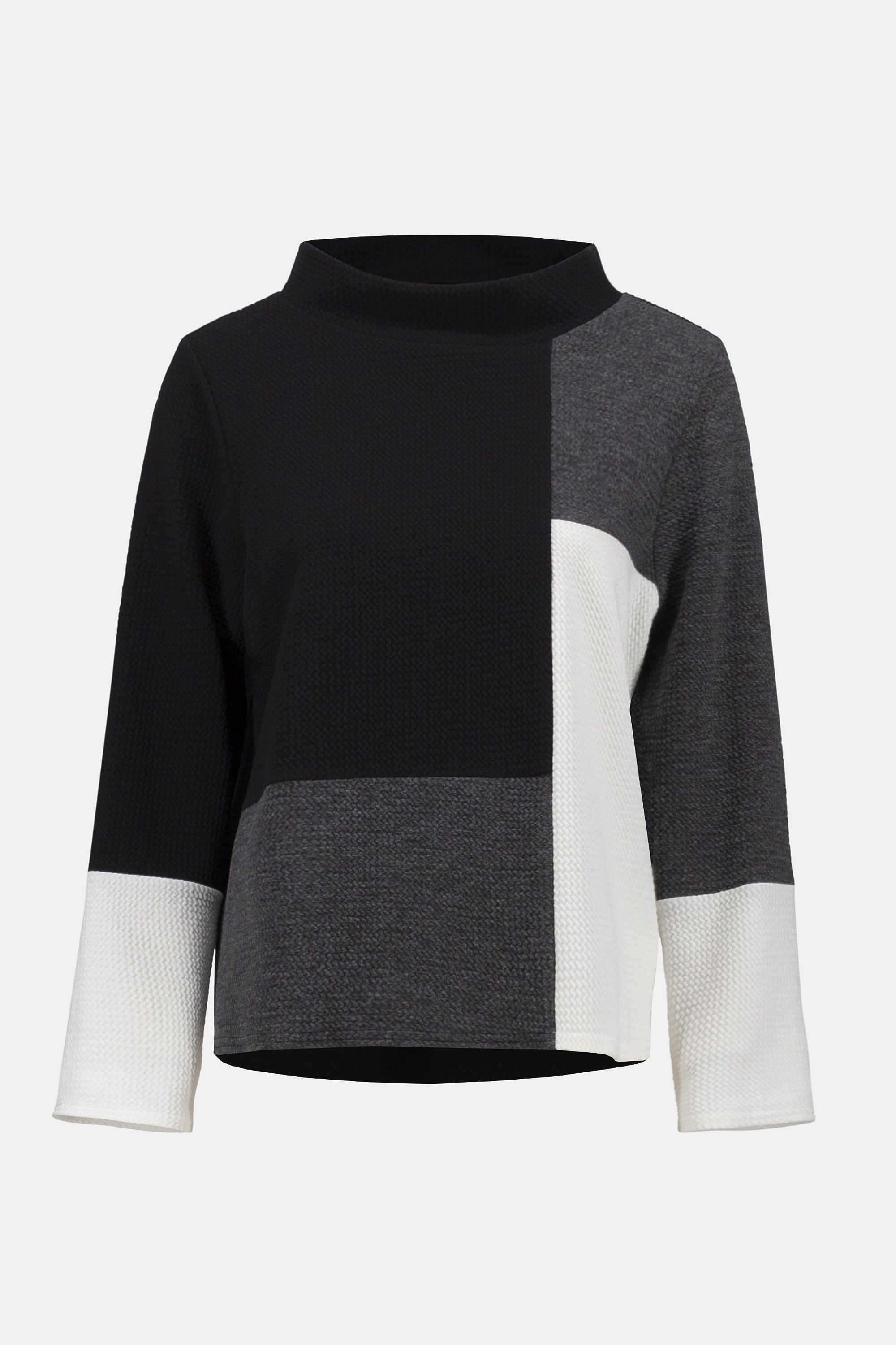 Boxy-Pullover aus Jacquard im Colour-Blocking-Stil