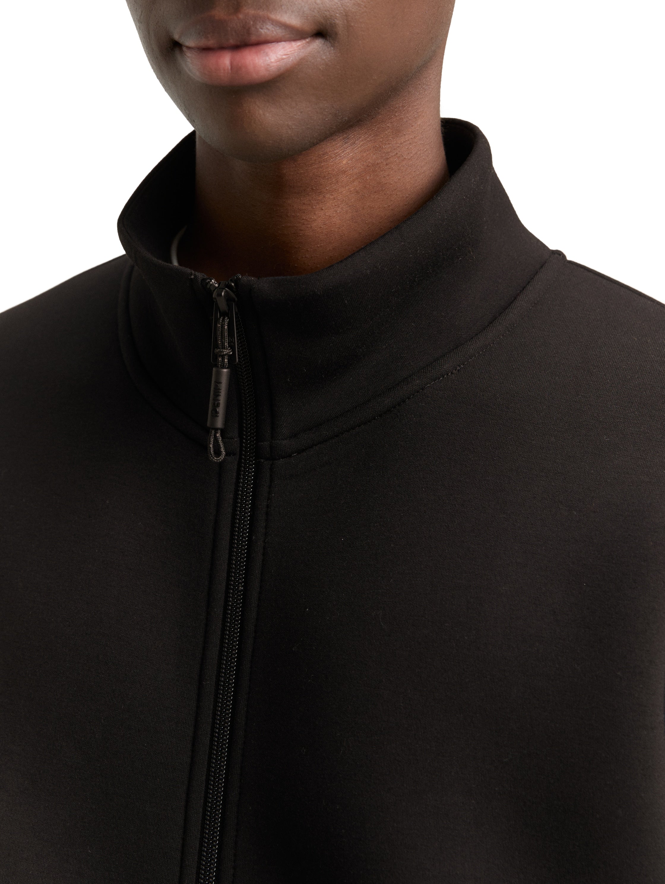 Tom Tailor Denim Male Sweatshirtjacke Relaxed Fit Stehkragen Scuba-Stoff