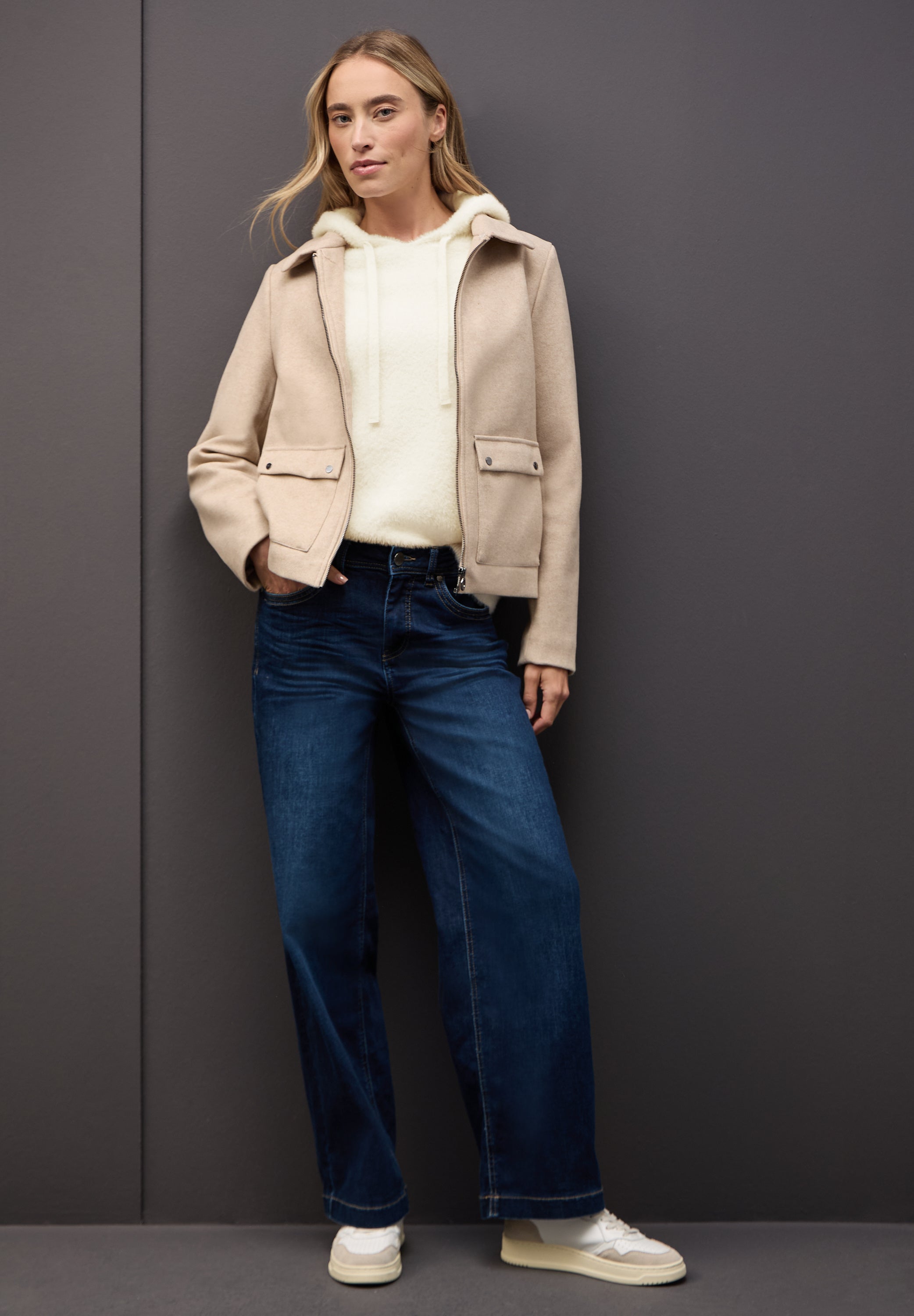 Street One Damen Kapuzenpullover Langarm Softe Federgarn-Qualität