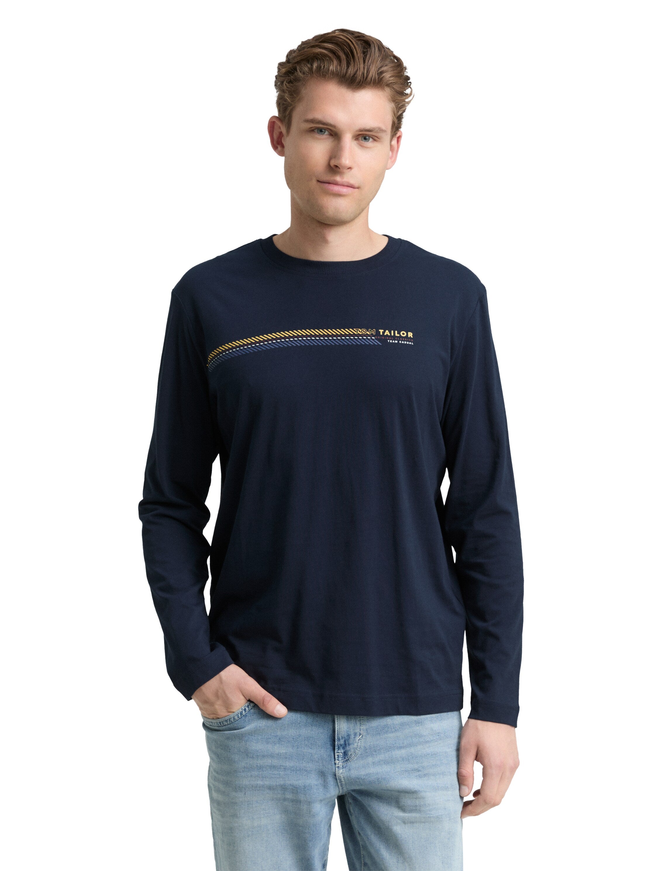 Tom Tailor Denim Male Longsleeve Erwachsene Baumwolle