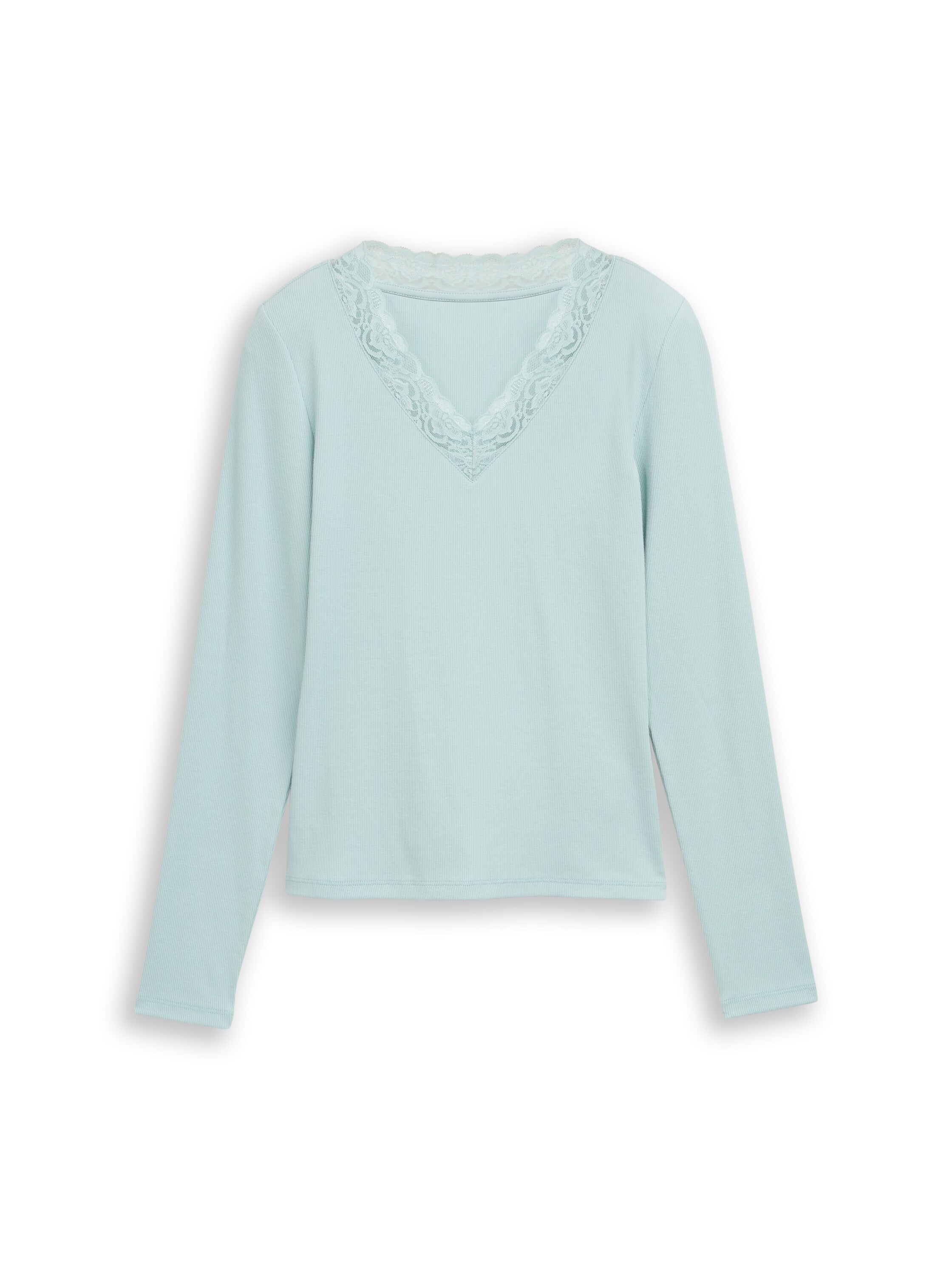 Tom Tailor Denim Female Longsleeve Shirt mit Spitze