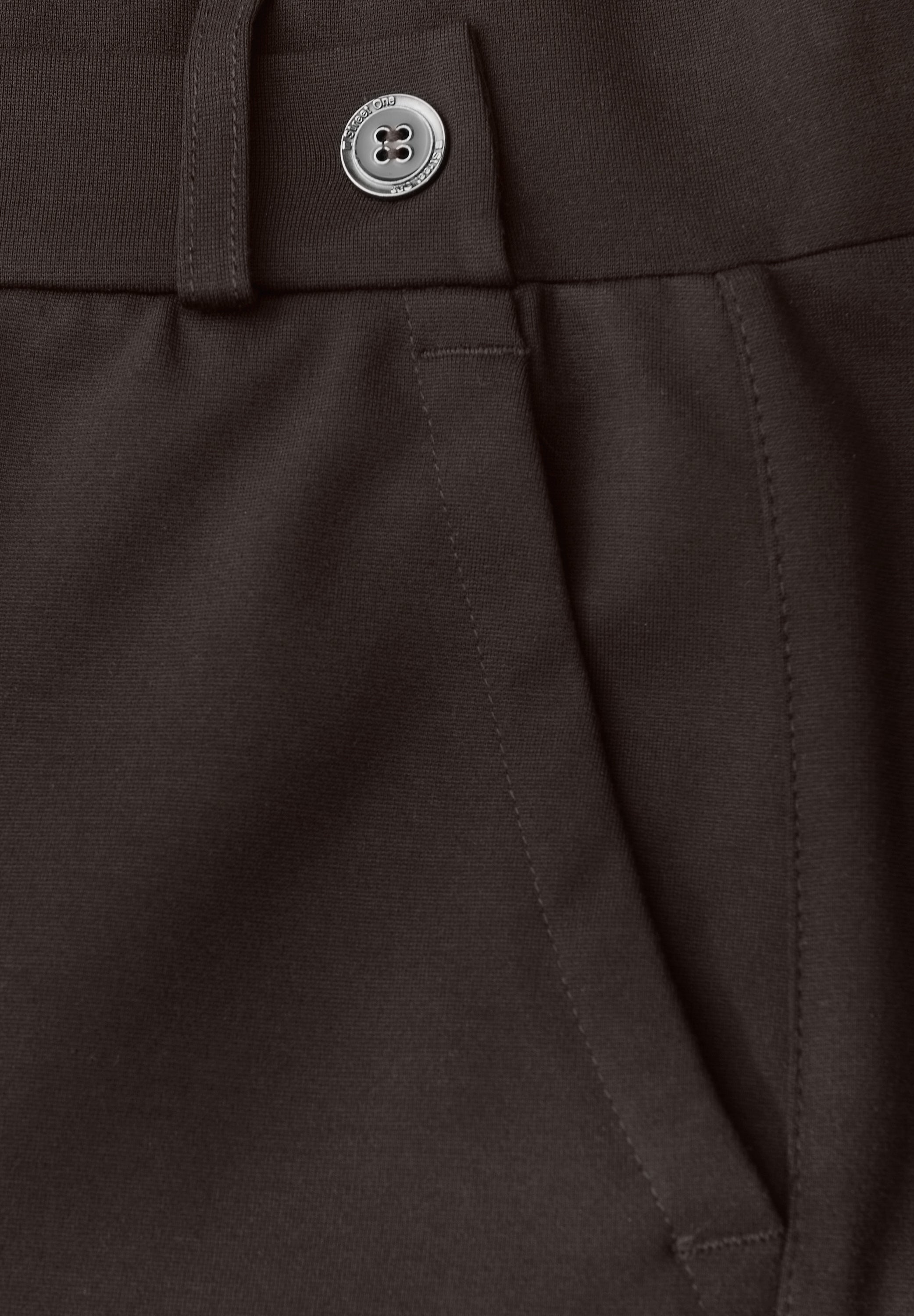 Street One Damen Straight Leg Hose Knopfdetail Stretchanteil
