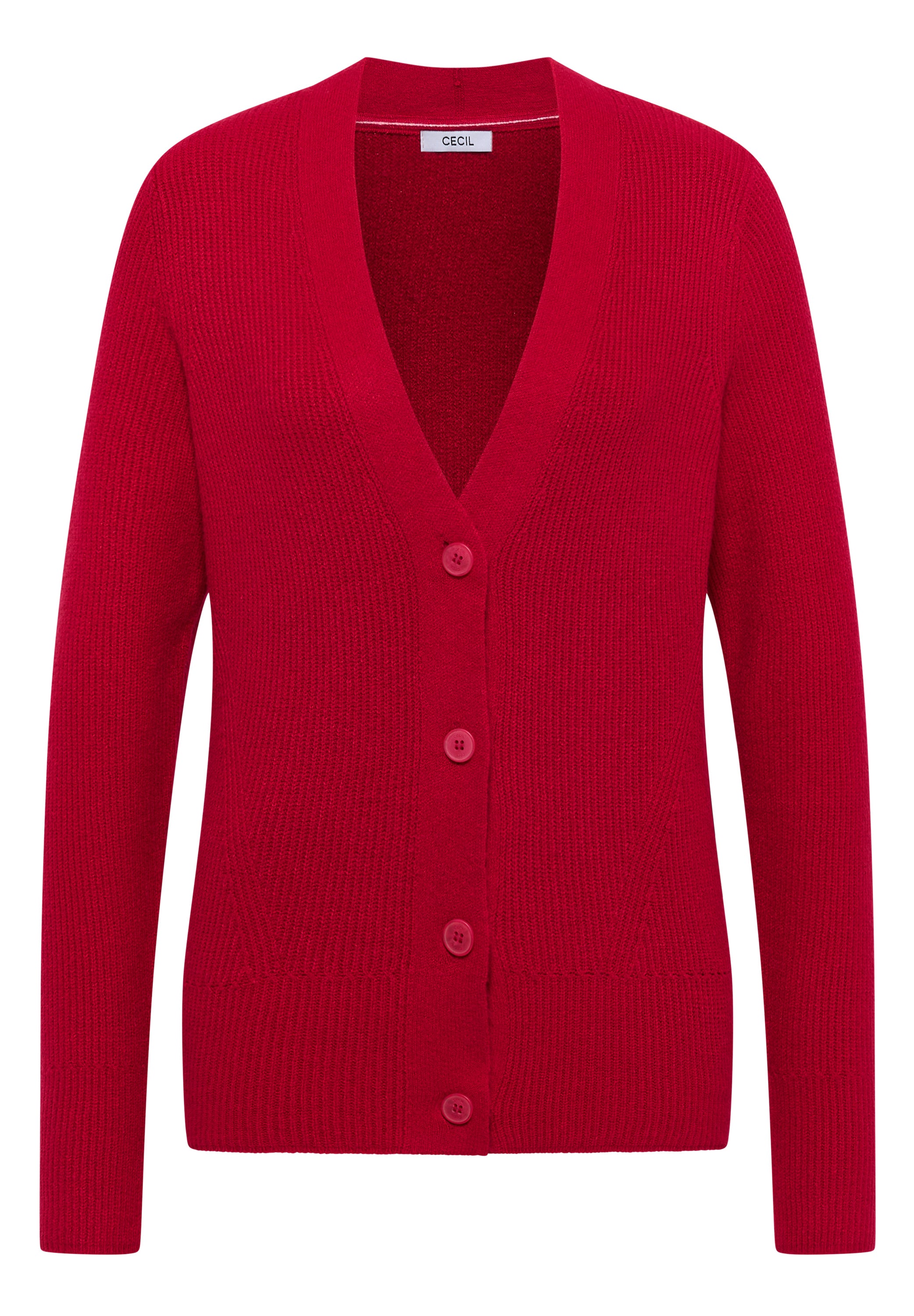 CECIL Damen Cardigan V-Ausschnitt Strickjacke Baumwolle