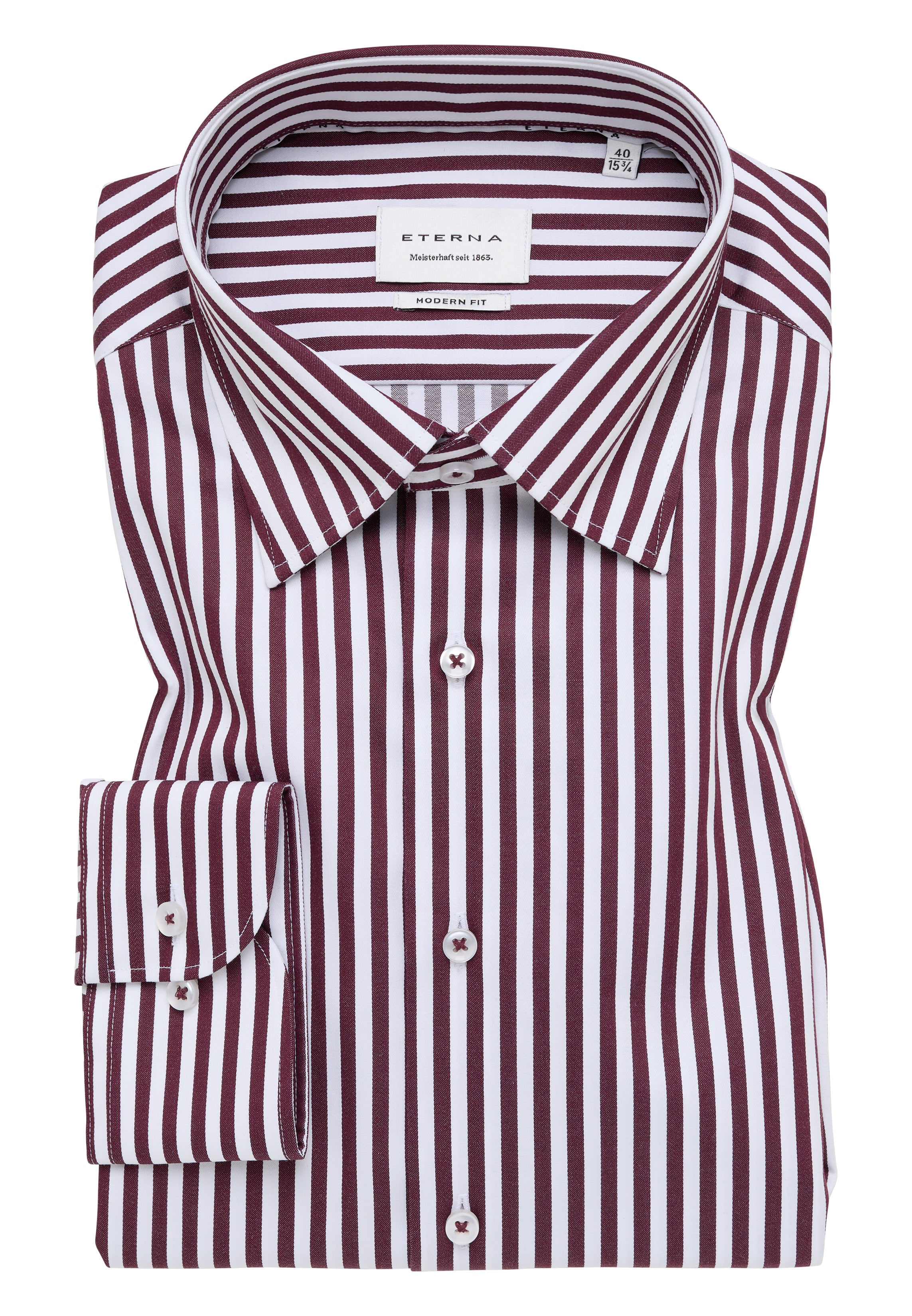 MODERN FIT Herren Satin Shirt Underbutton-Down Kragen bügelfrei