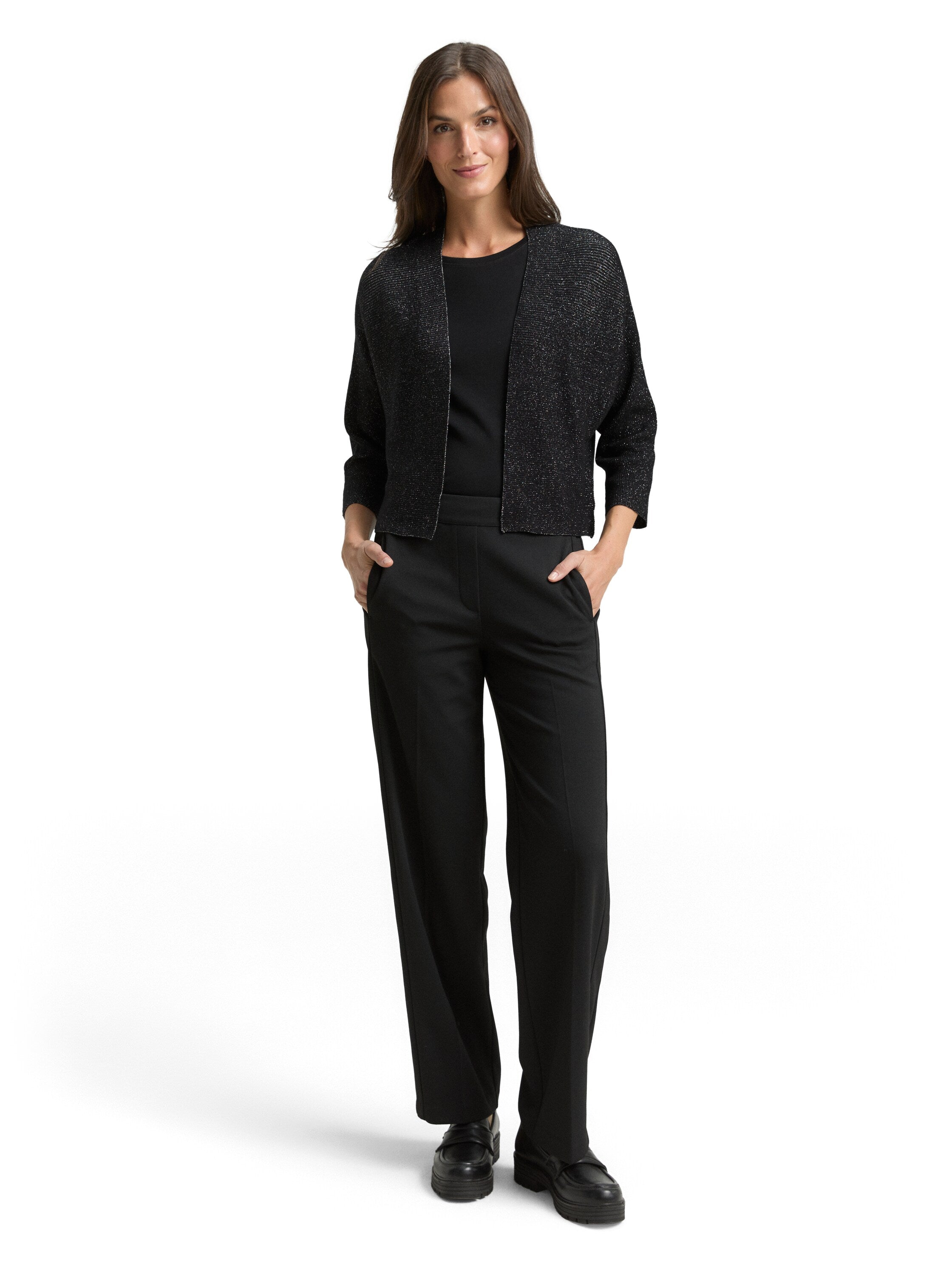 Tom Tailor Denim Female Strukturierte Strickjacke mit Fledermausärmeln