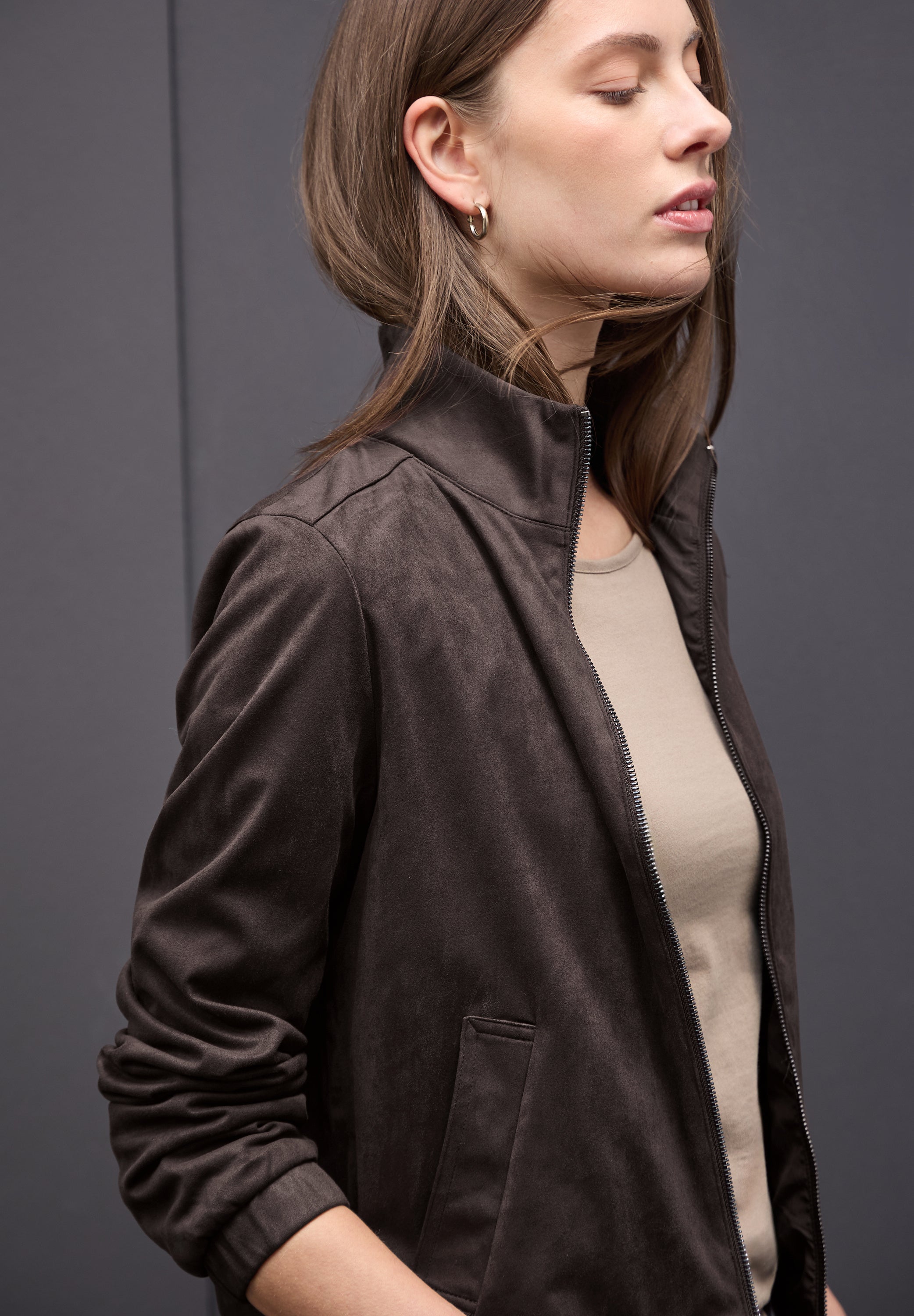Kurze Velours Jacke