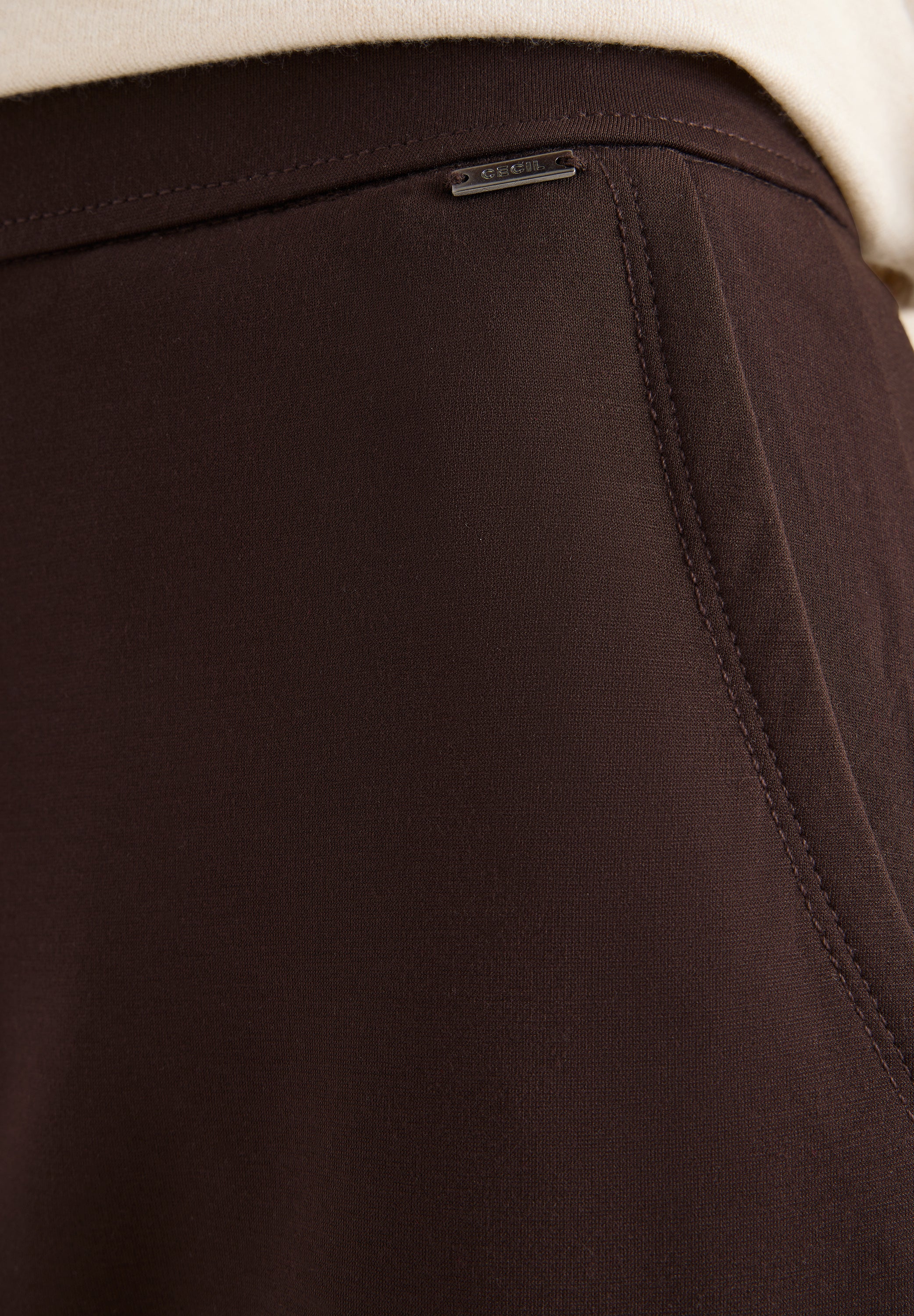 CECIL Damen Hose Neele Loose Fit High Waist Straight Legs Elastischer Bund