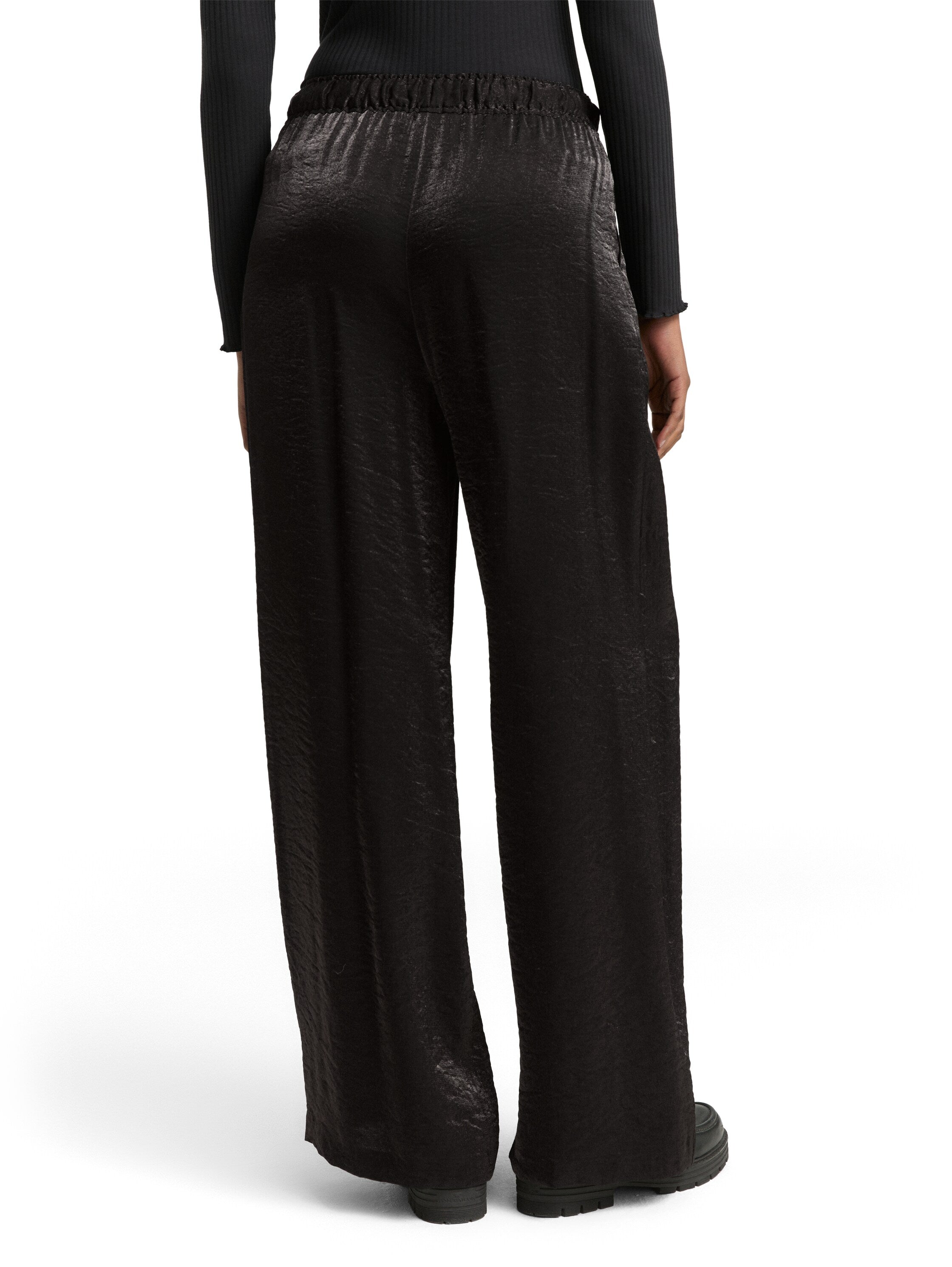 Tom Tailor Denim Male Damen Stoffhose Glitzernd Satin Kordelzug