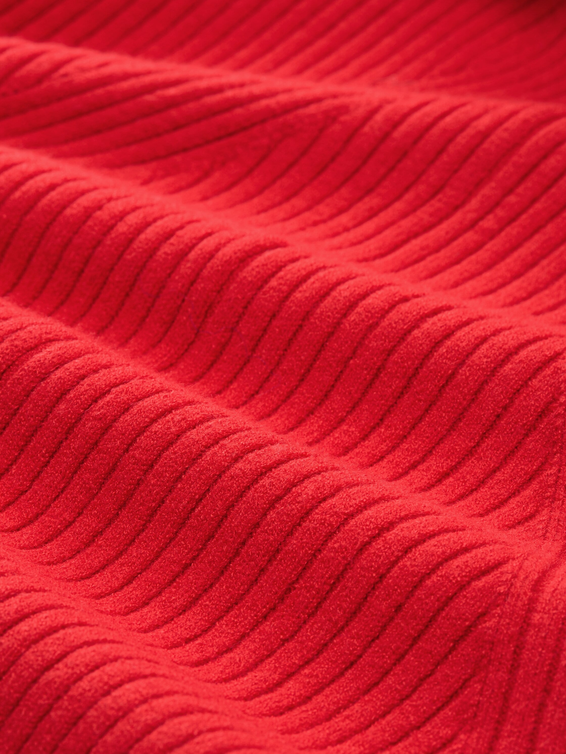 Tailliertes Strickkleid Damen Kurzarm Rippstruktur