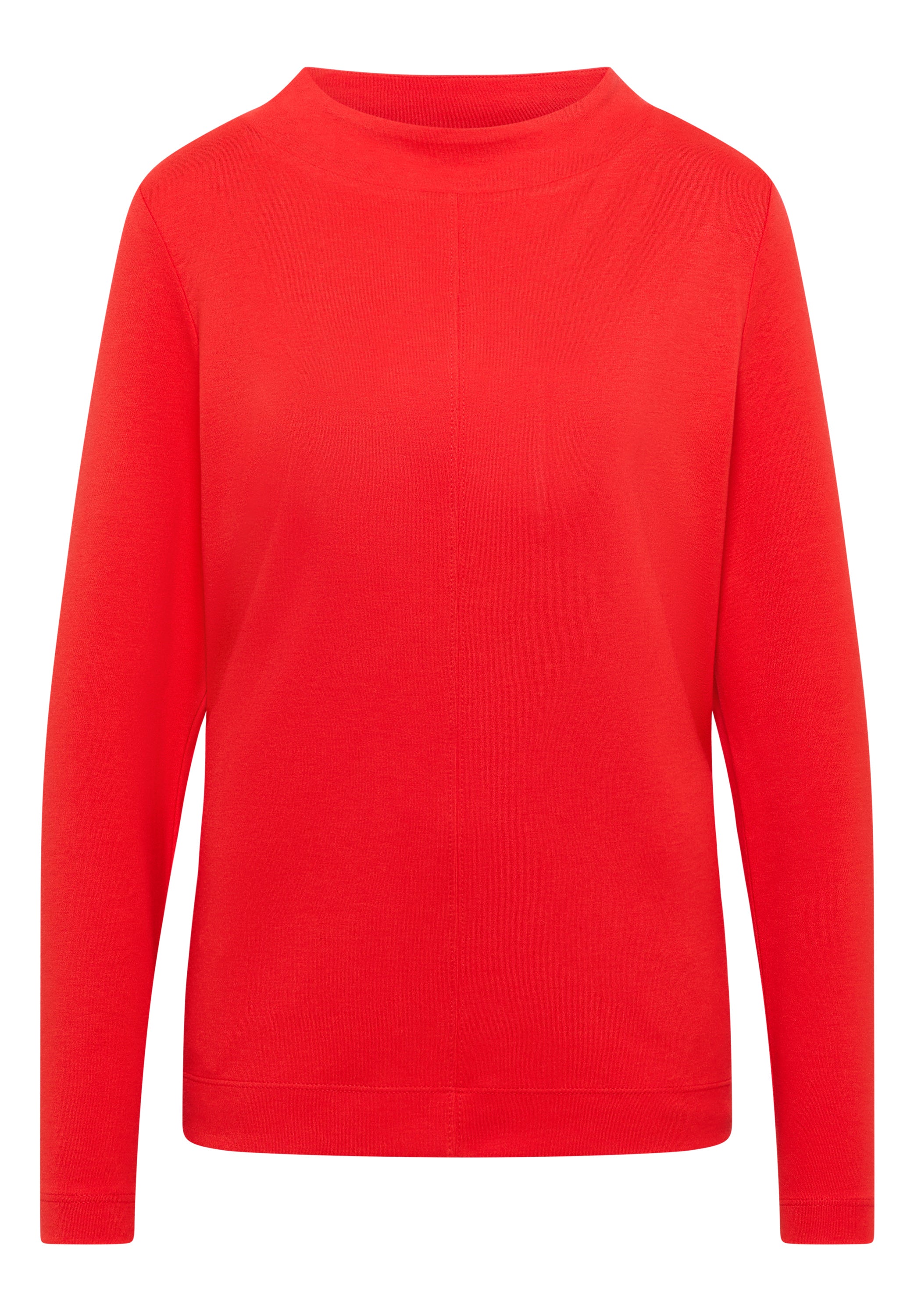 CECIL Damen Funnelneck Shirt Langarm Baumwolle Modal