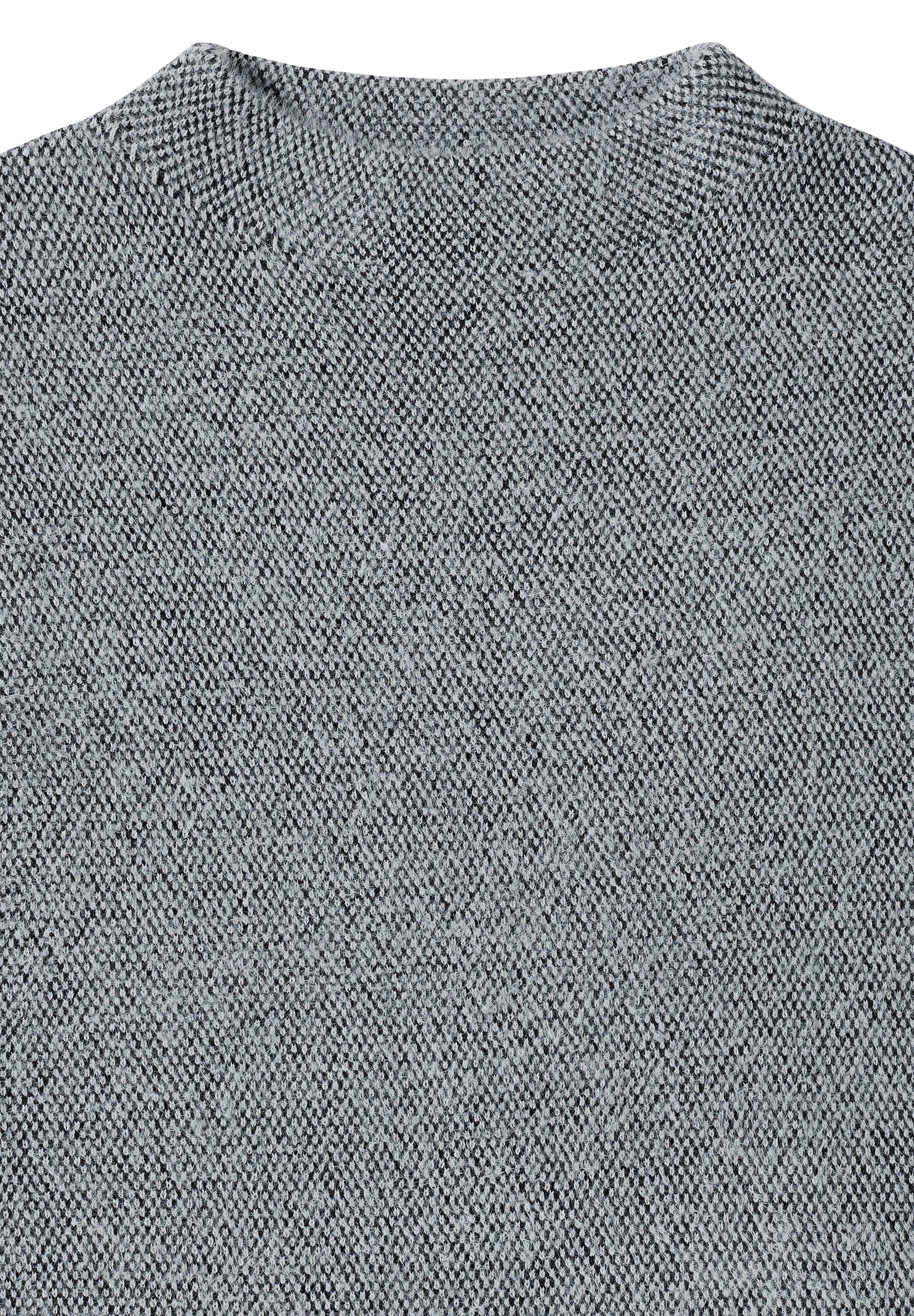 CECIL Damen Pullover Turtleneck ärmellos Two-Tone Federgarn