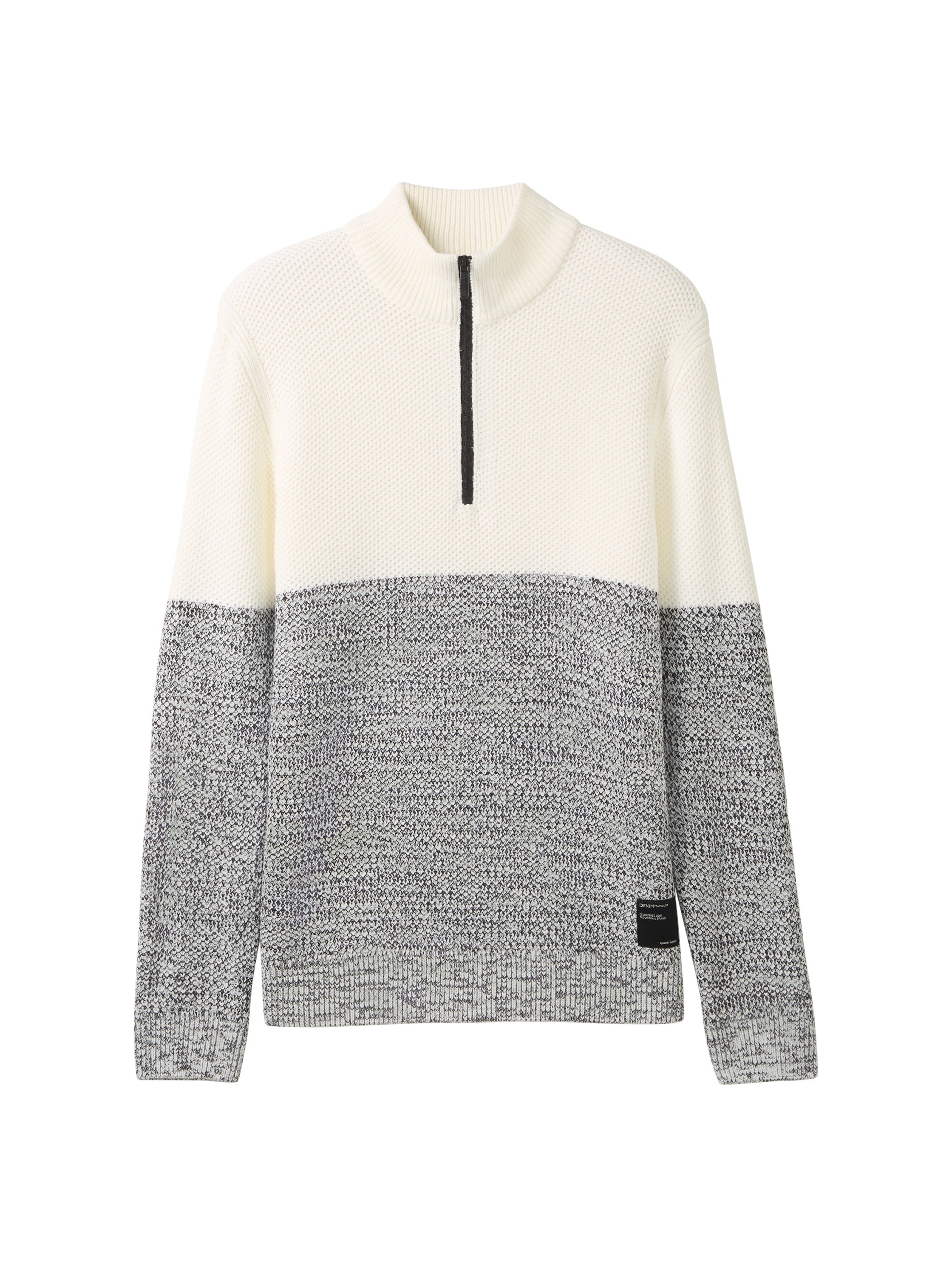 Tom Tailor Troyer Pullover Herren mit Reißverschluss