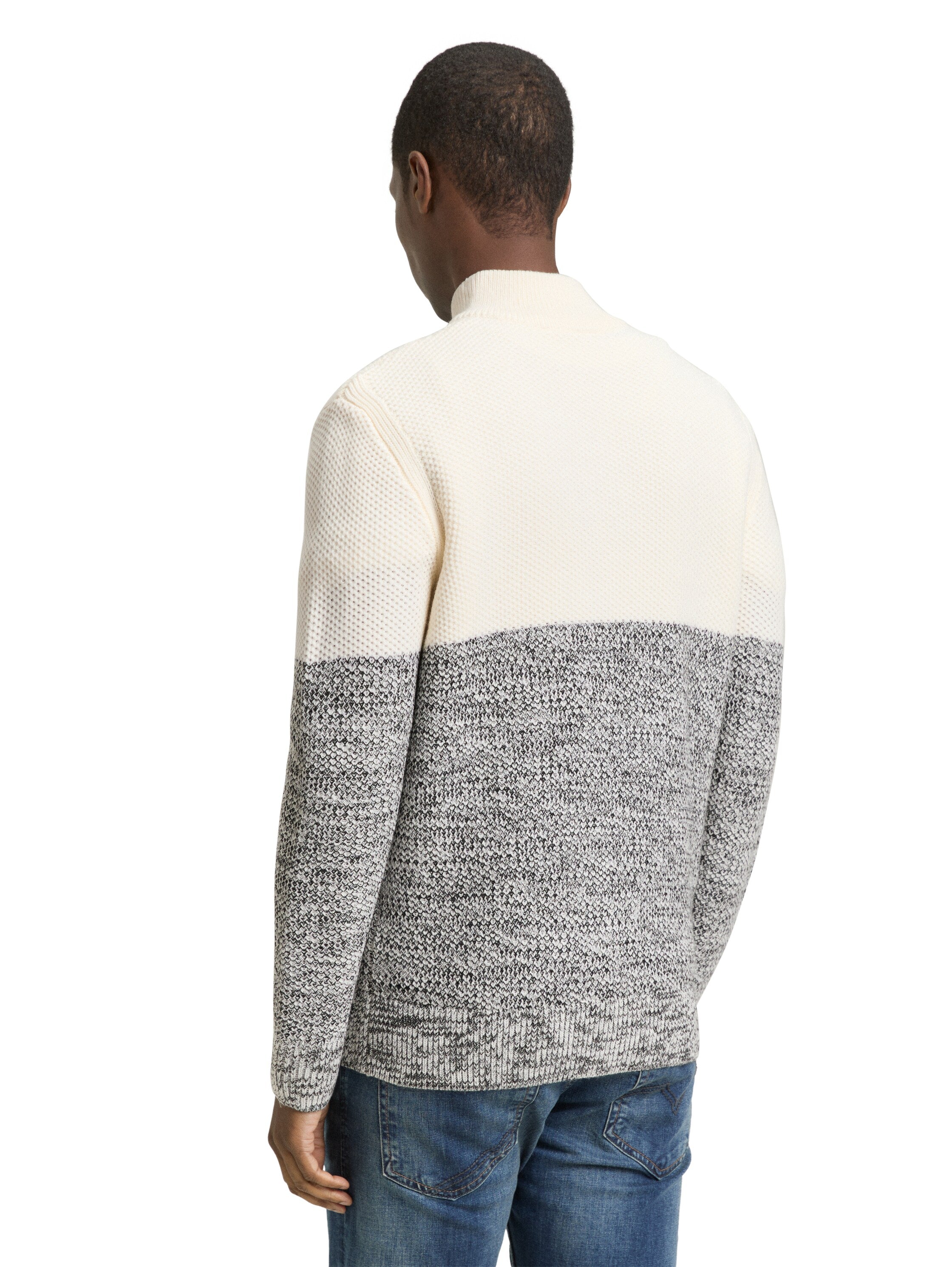 Tom Tailor Troyer Pullover Herren mit Reißverschluss