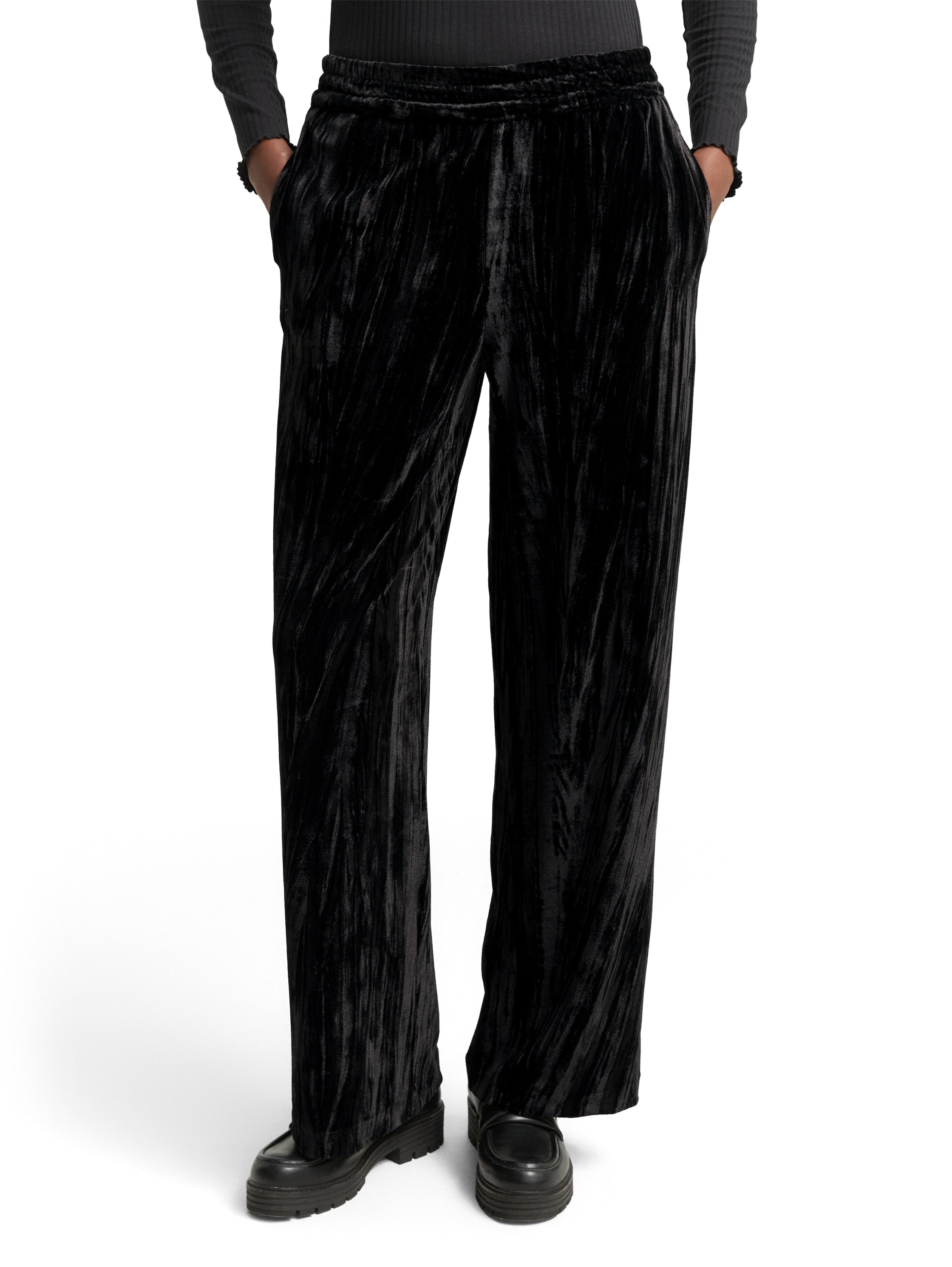 Tom Tailor Denim Female High Waist Samt Hose Elastischer Bund Eingriffstaschen