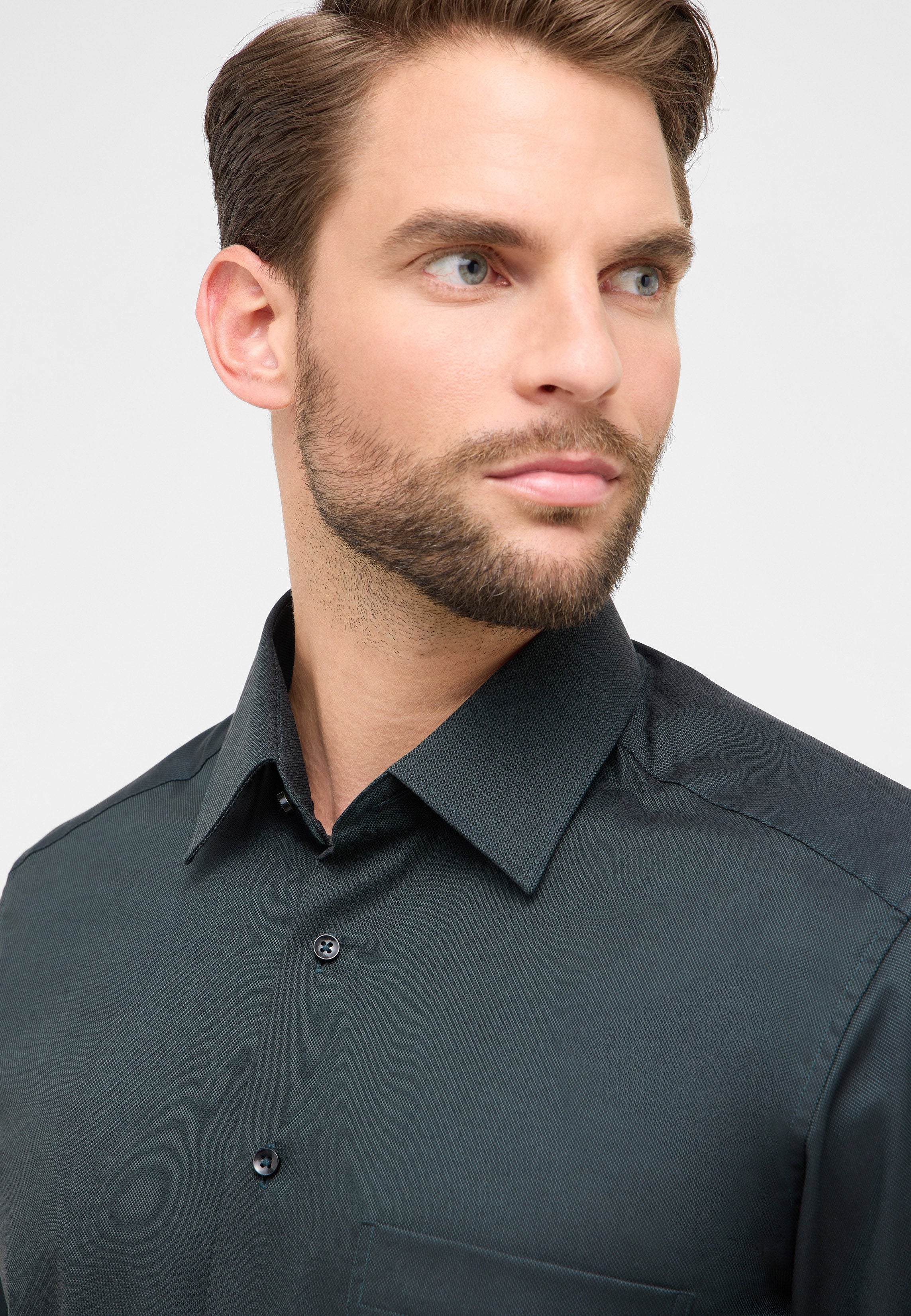 Trendiges Langarmhemd Herren Comfort Fit Bügelfrei