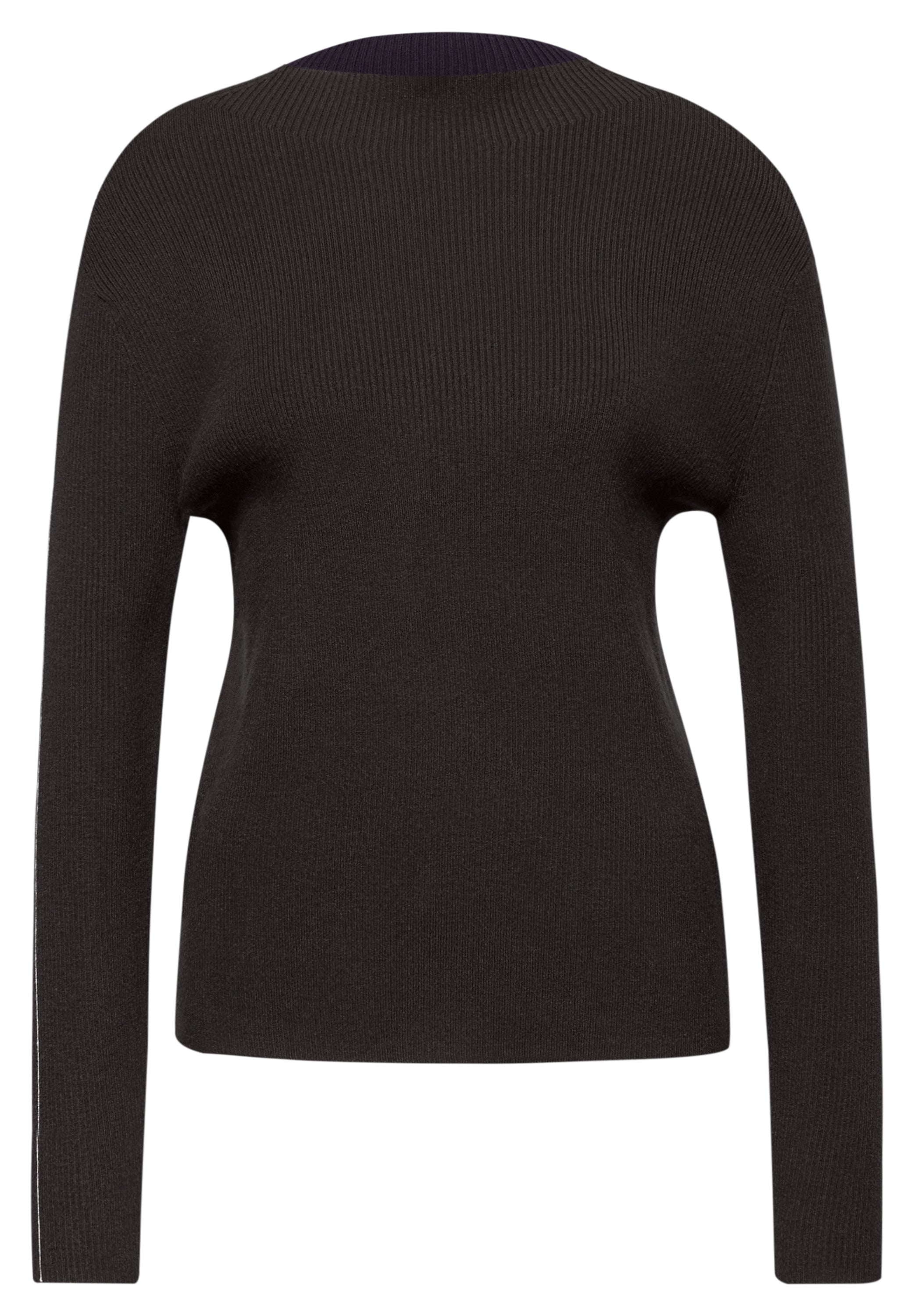 Street One Damen Strickpullover Turtleneck Langarm Tapedetails Angenehmer Tragekomfort