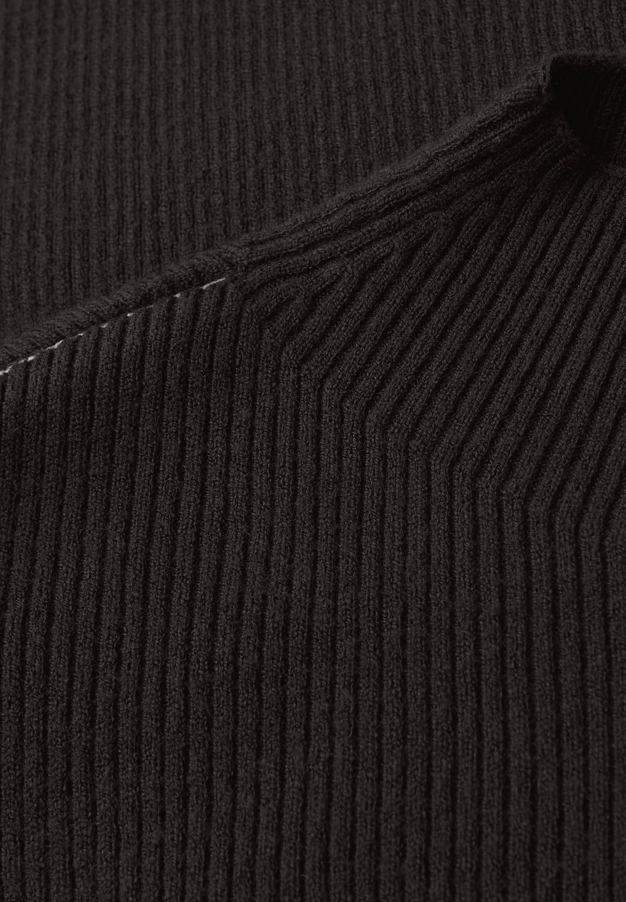 Street One Damen Strickpullover Turtleneck Langarm Tapedetails Angenehmer Tragekomfort