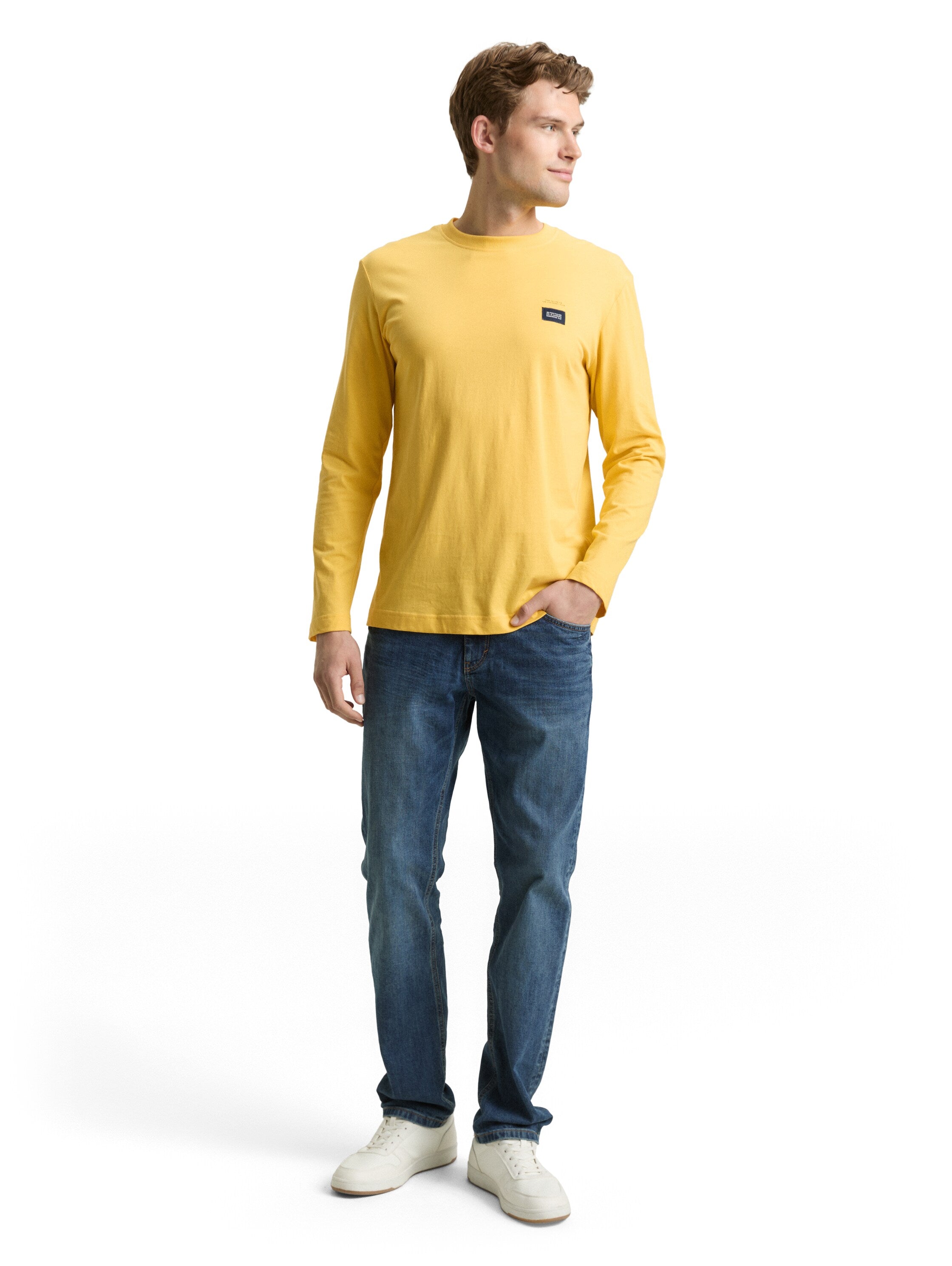 Tom Tailor Denim Male Longsleeve Badge Baumwolle