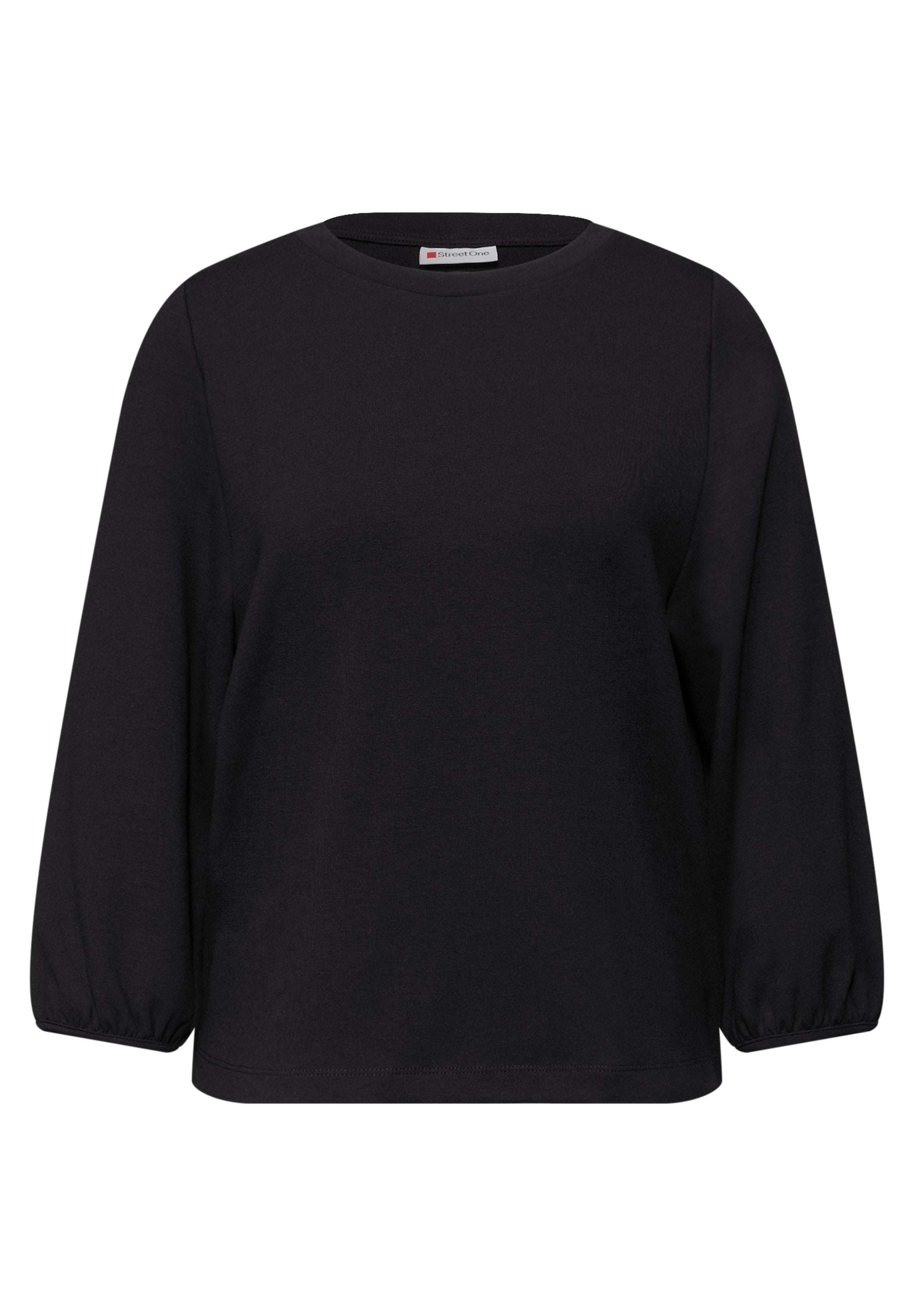 Street One Damen Jacquardshirt Langarm Rundhalsausschnitt