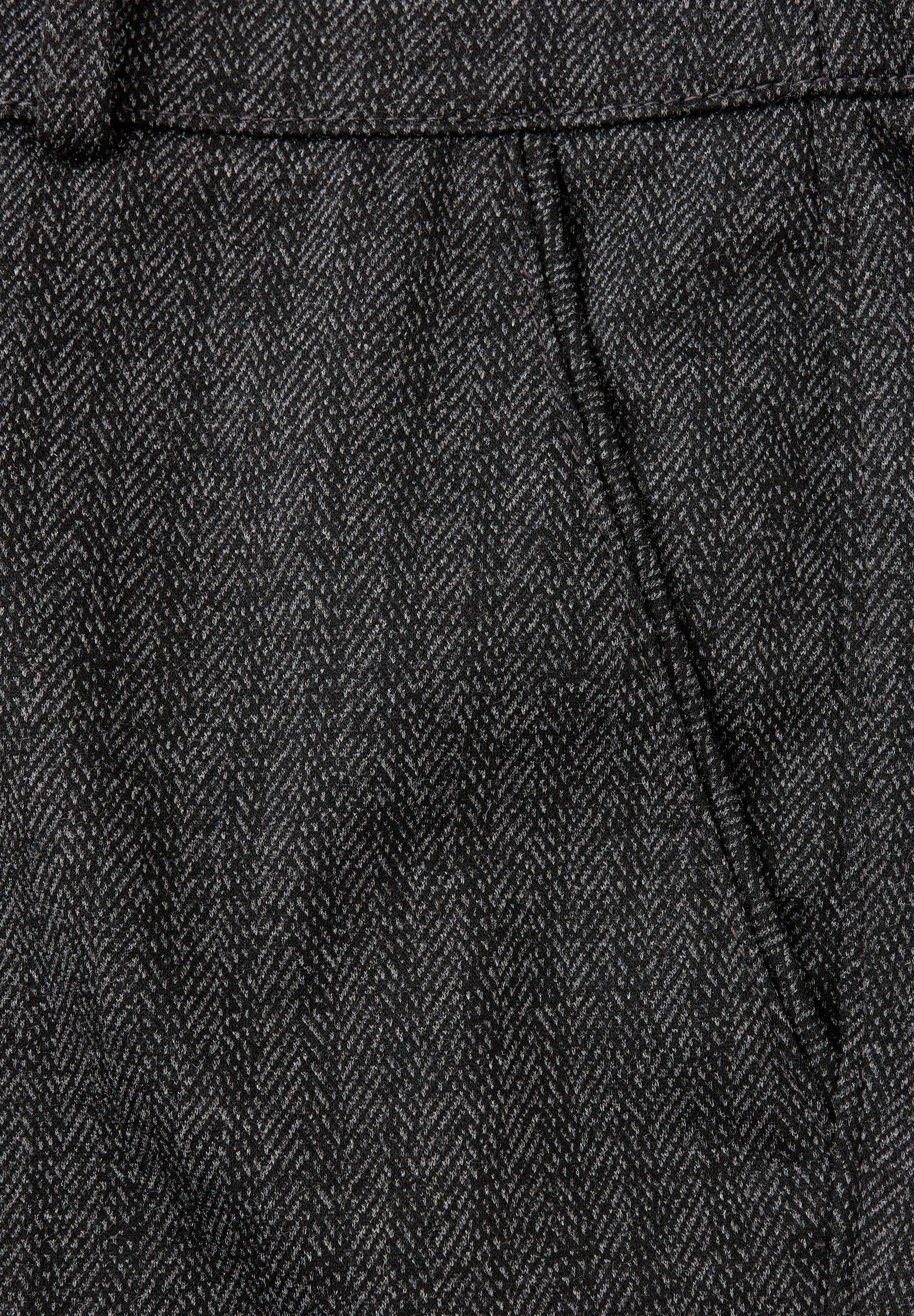 Street One Damen Chinohose Casual Fit Slim Legs Fischgrät-Muster