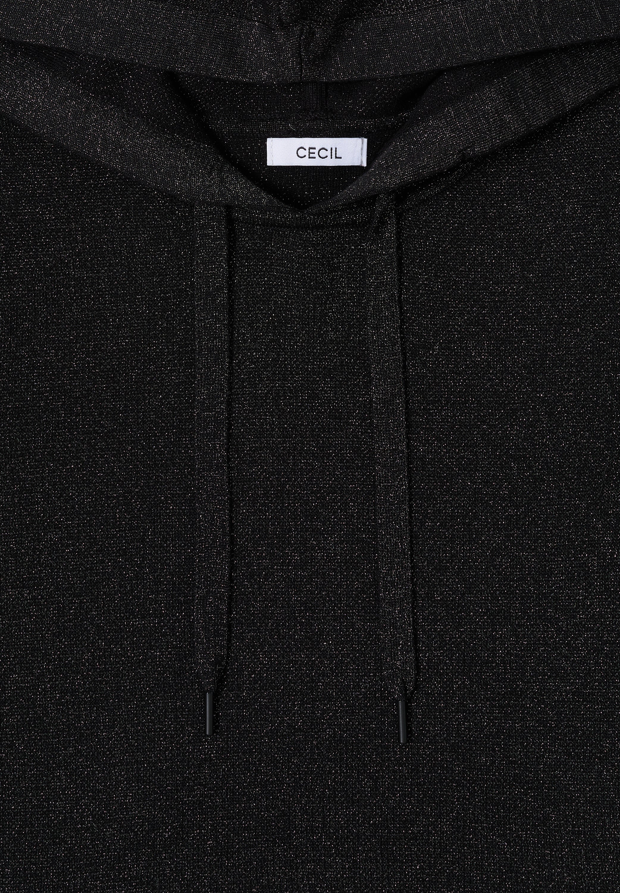 CECIL Damen Jacquard Hoodie Sportiver Pullover mit Tape und Kapuze