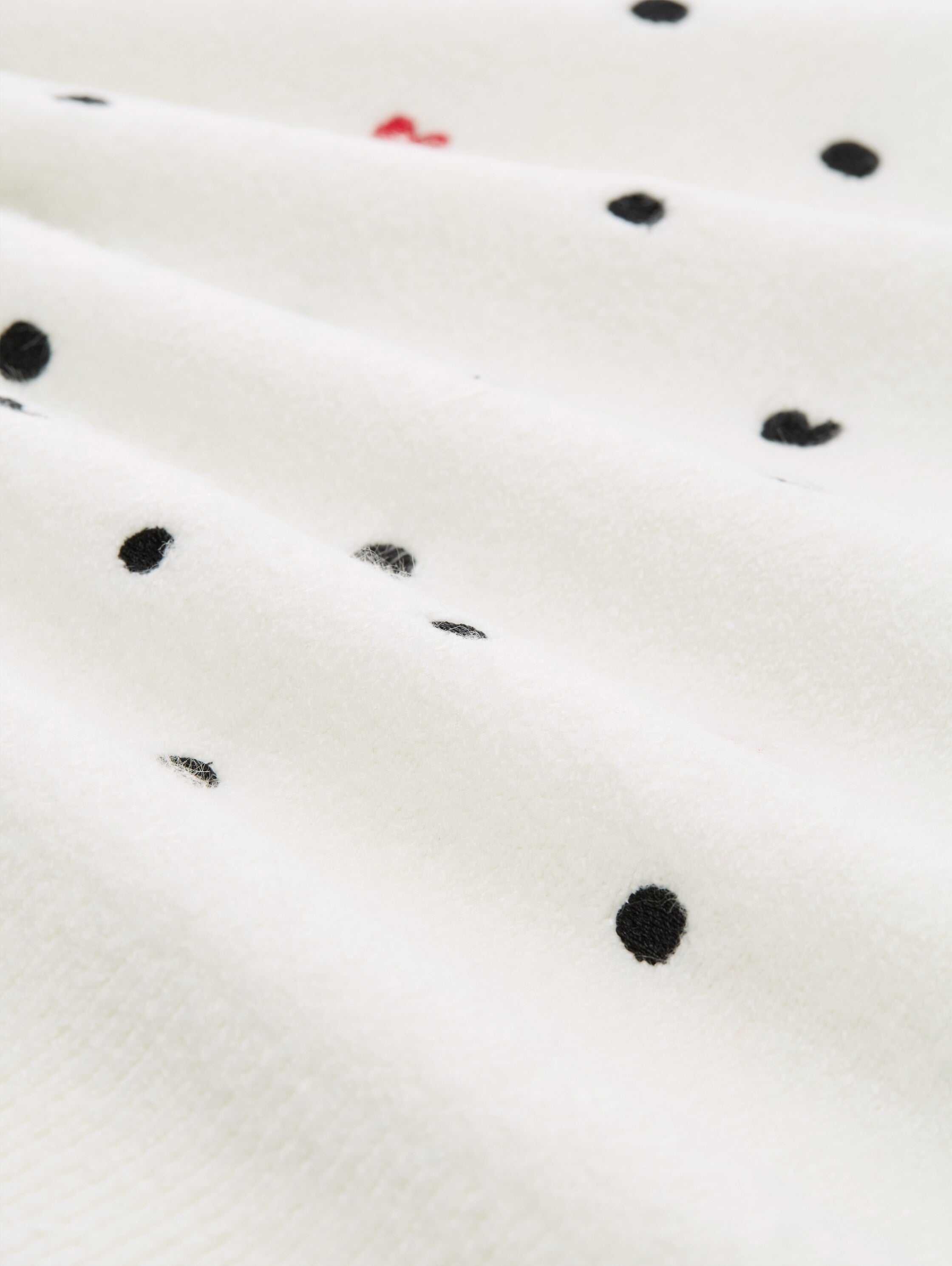 Tom Tailor Denim Female Pullover Herz- und Punkt-Stickereien