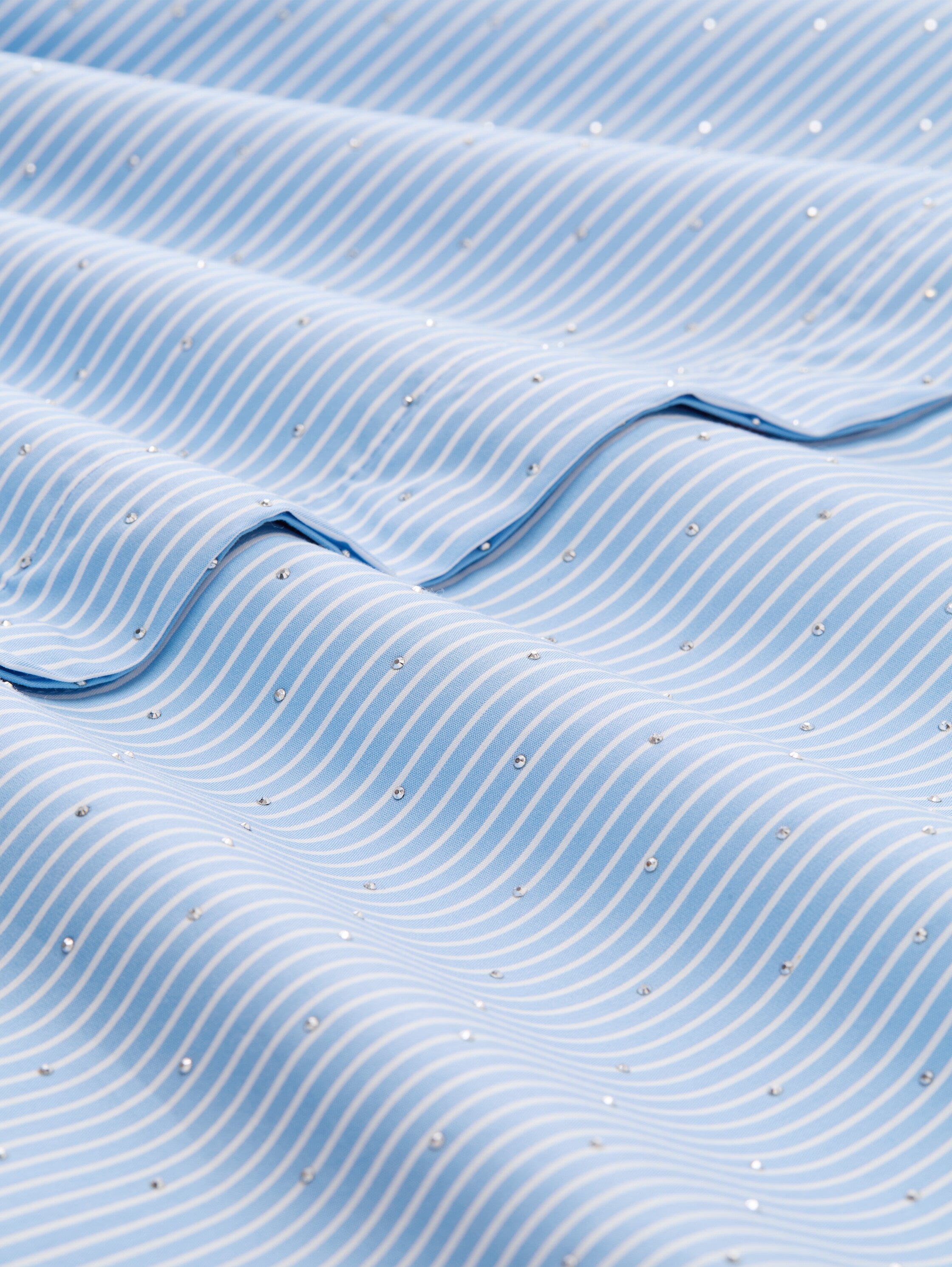 Tom Tailor Denim Female Hemdbluse mit Strasssteinen und verdeckter Knopfleiste