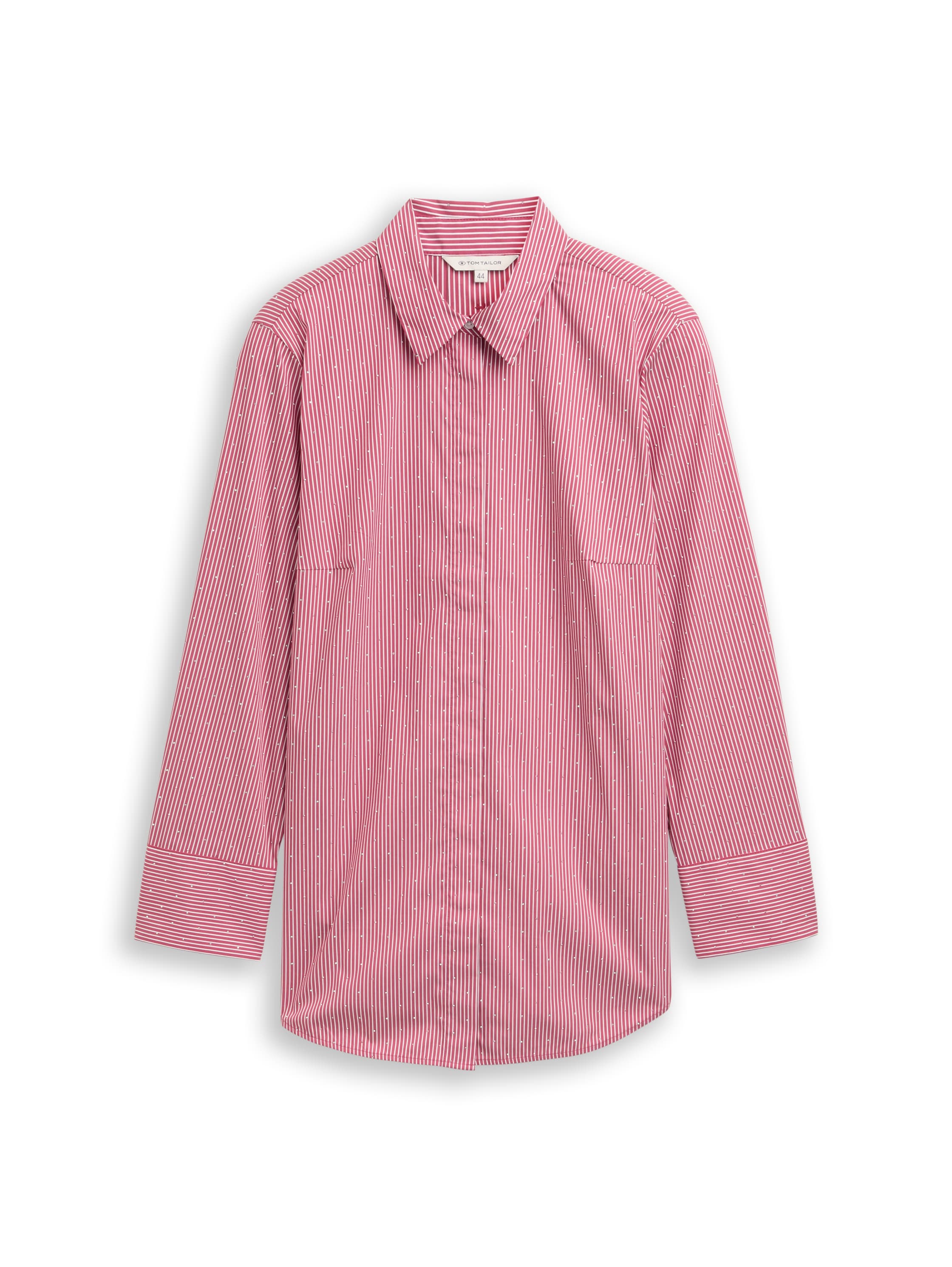 Tom Tailor Denim Female Hemdbluse Strasssteine verdeckte Knopfleiste