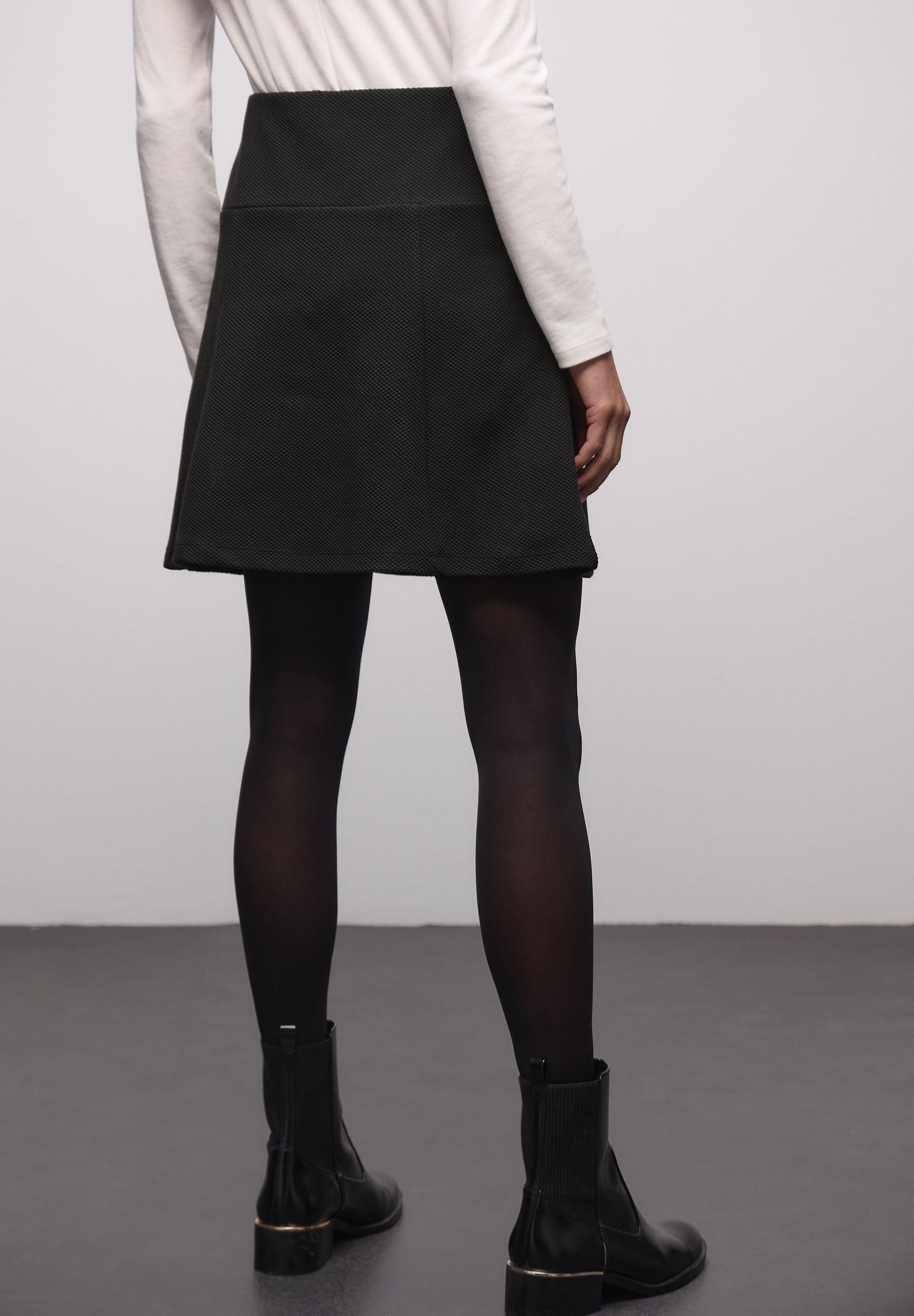 Street One Damen Rock Feine Struktur mit Taschen Elastisch