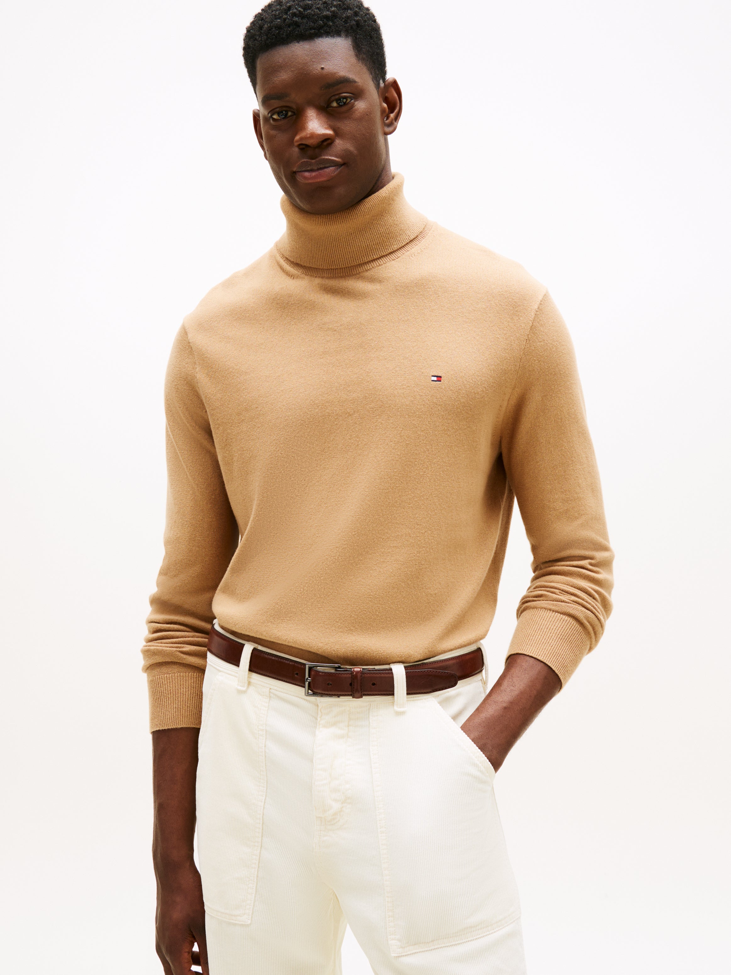 PIMA ORG CTN CASHMERE ROLL NECK