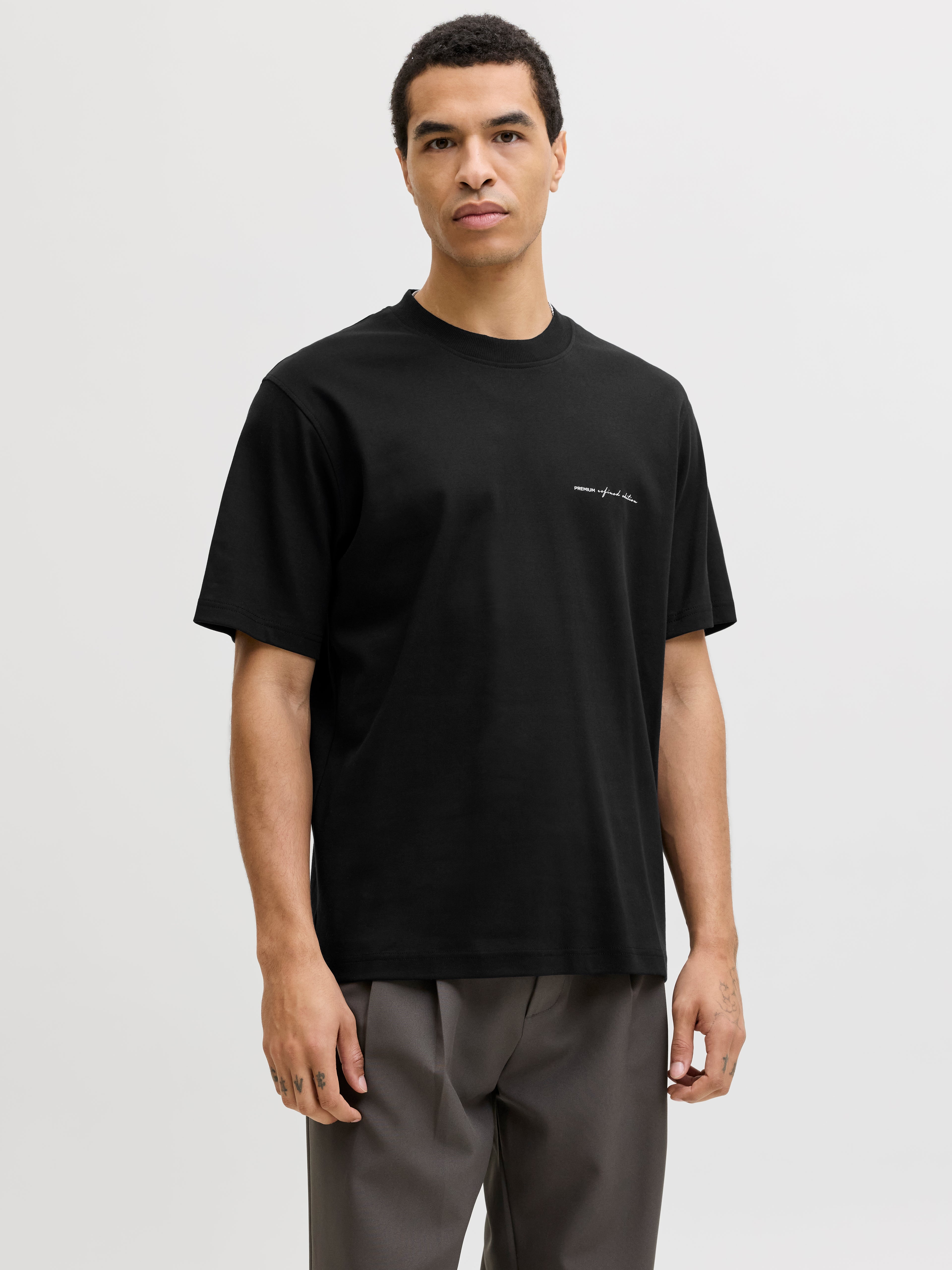 Jack & Jones Basic Herren T-Shirt Hemdkragen Kurzarm Baumwolle