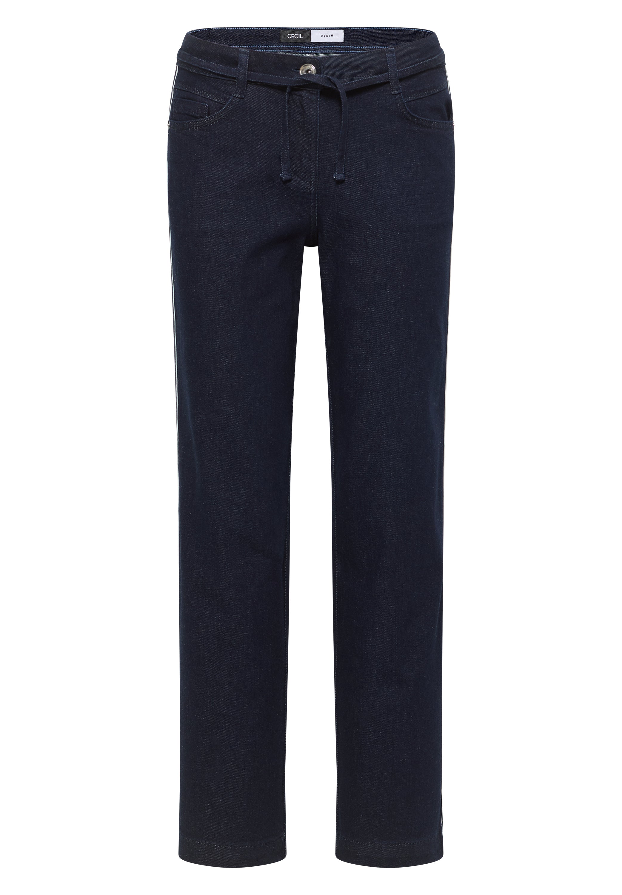 CECIL Damen Jeans Neele Loose Fit High Waist Wide Legs Tunnelzug-Bund