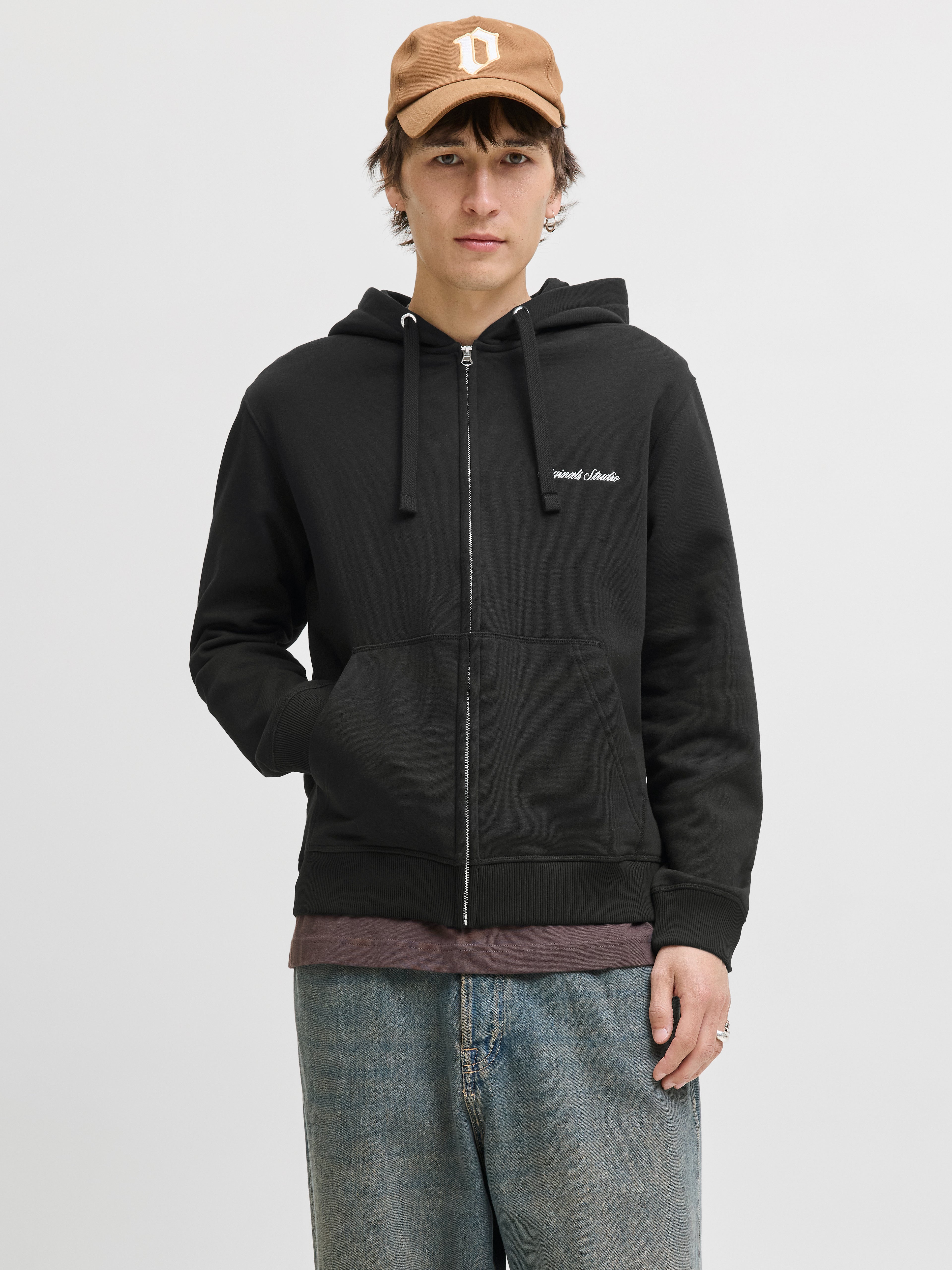 JORNORREBRO EMB SWEAT ZIP HOOD NOOS