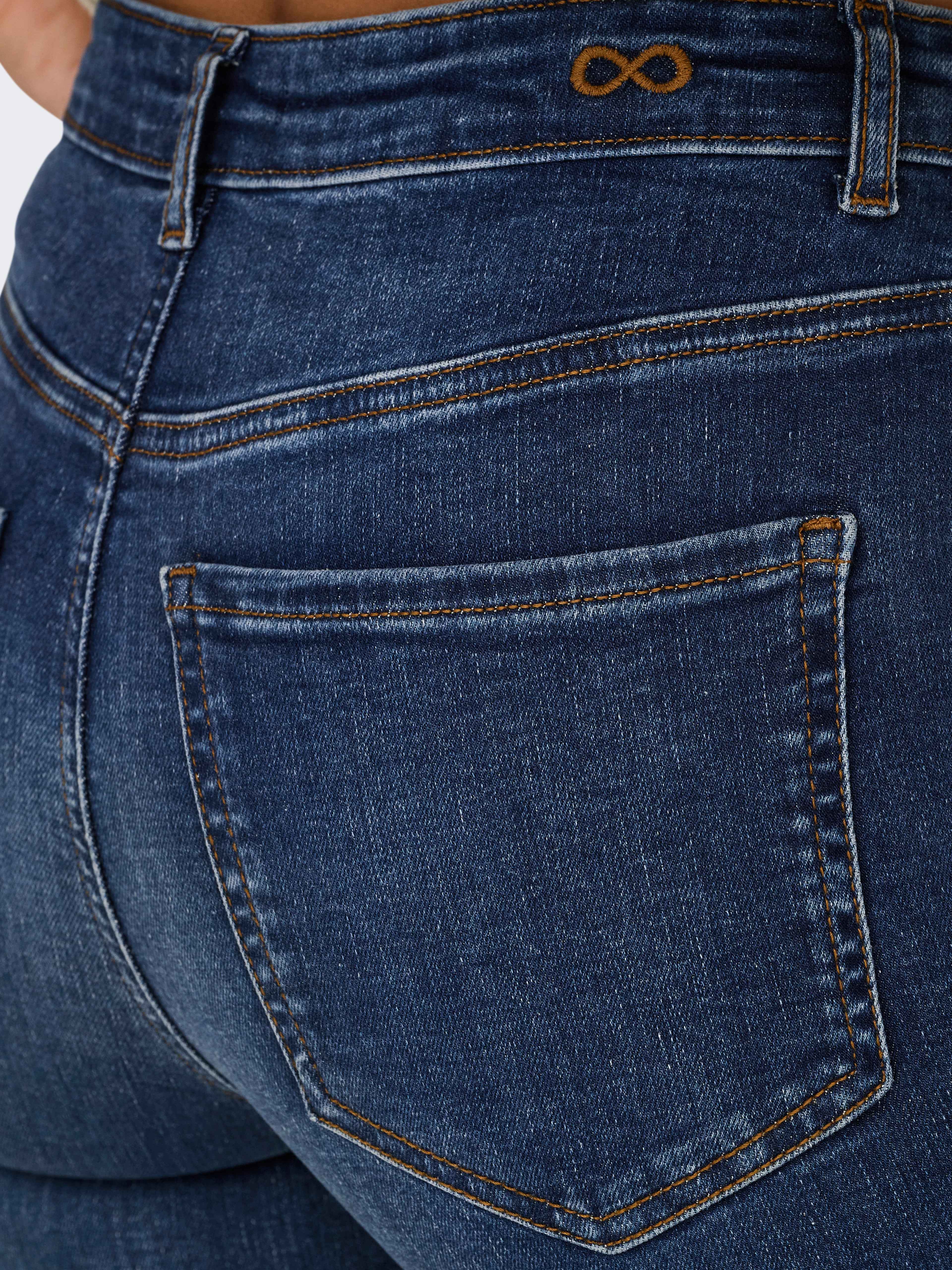 ONLY JdY JDY Damen Skinny Fit Jeans Knopfleiste Taschen Gürtelschlaufen Knöchellang