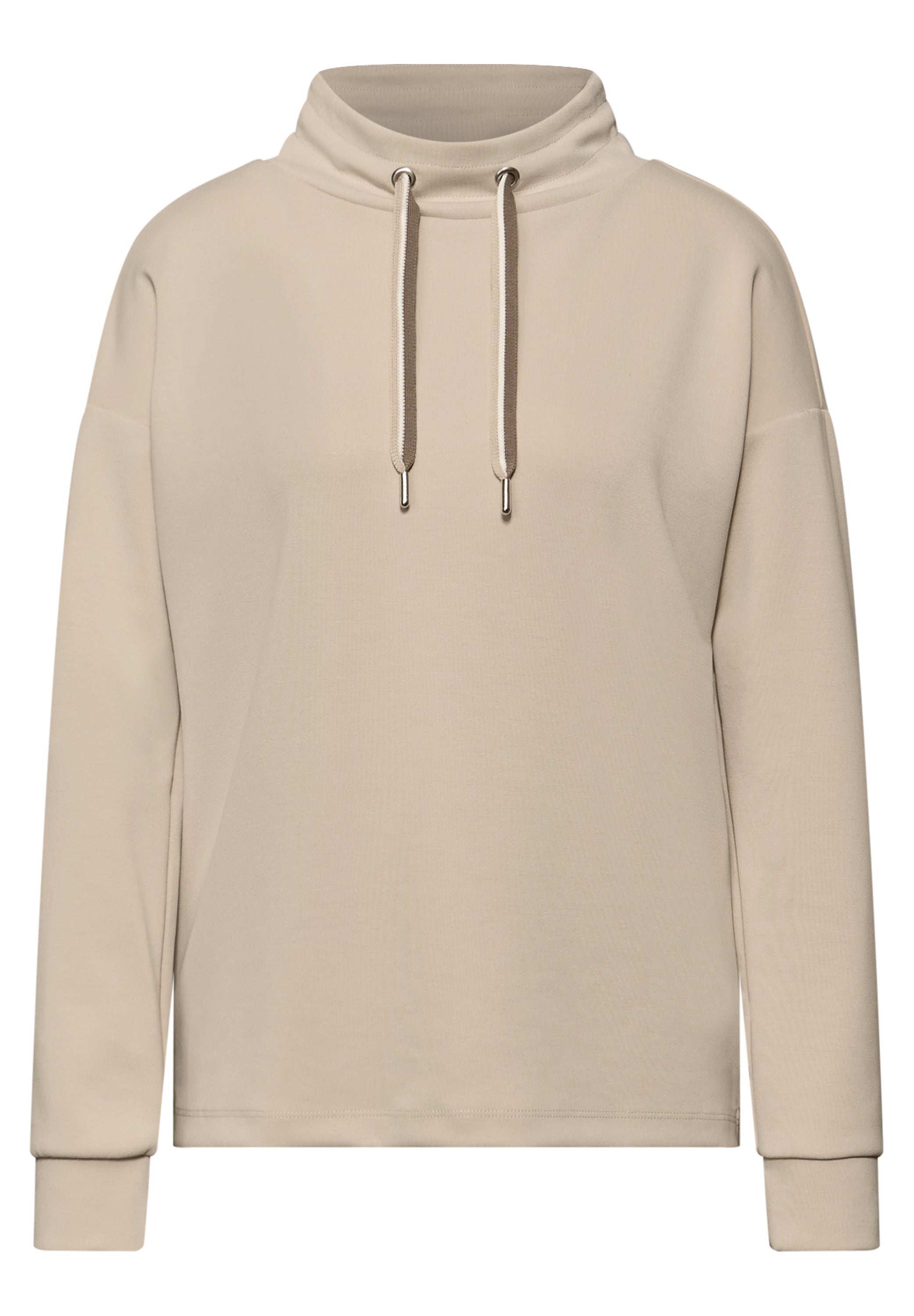 Street One Damen Langarmshirt Turtleneck Seidiger Glanz Modal Polyester Elasthan