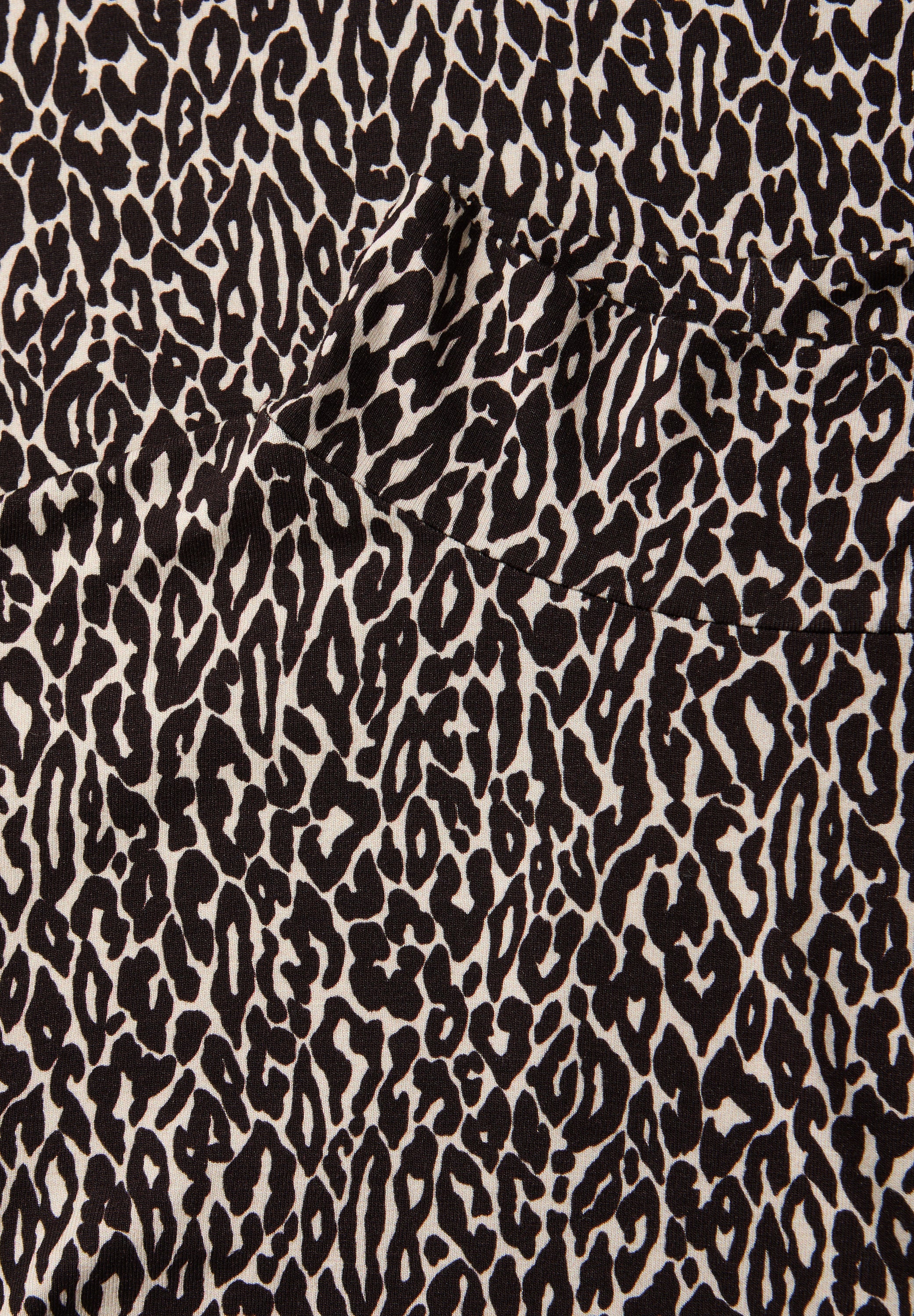 Street One Damen Langarmshirt Turtleneck Animal Print Viskosemix