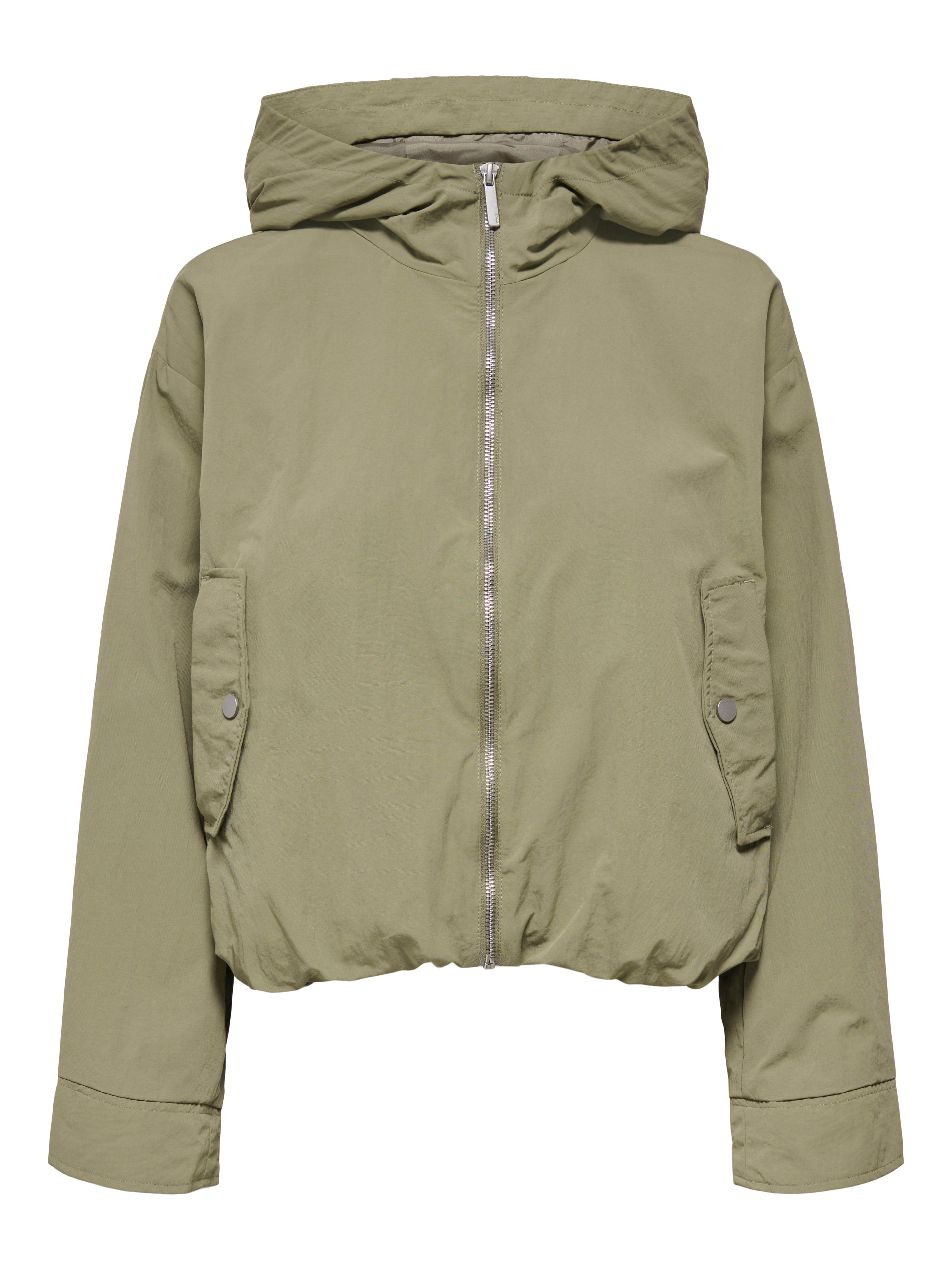 ONLY Damen Jacke mit Kapuze Langarm Reißverschluss aus Nylon