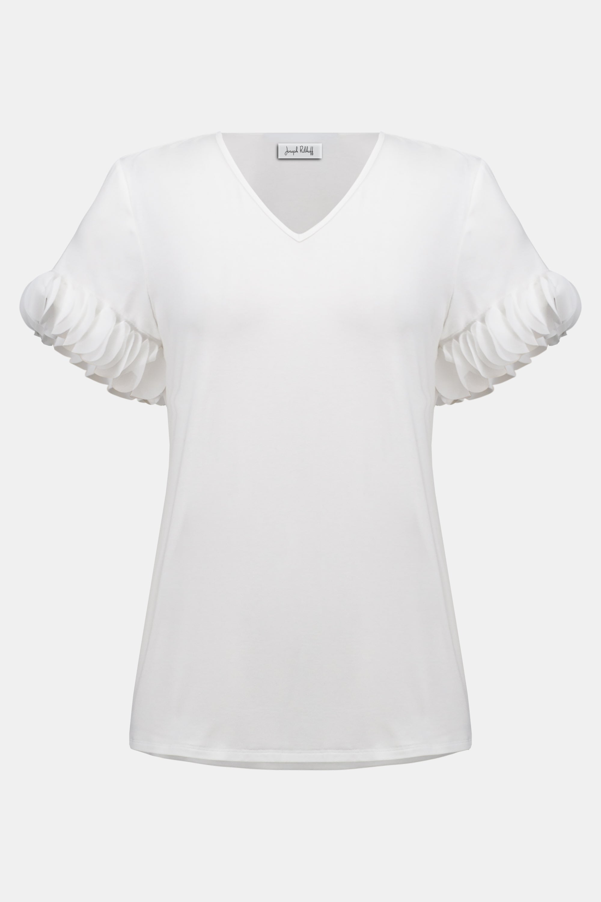 Joseph Ribkoff Jersey-Oberteil Damen V-Ausschnitt Laser-Cut