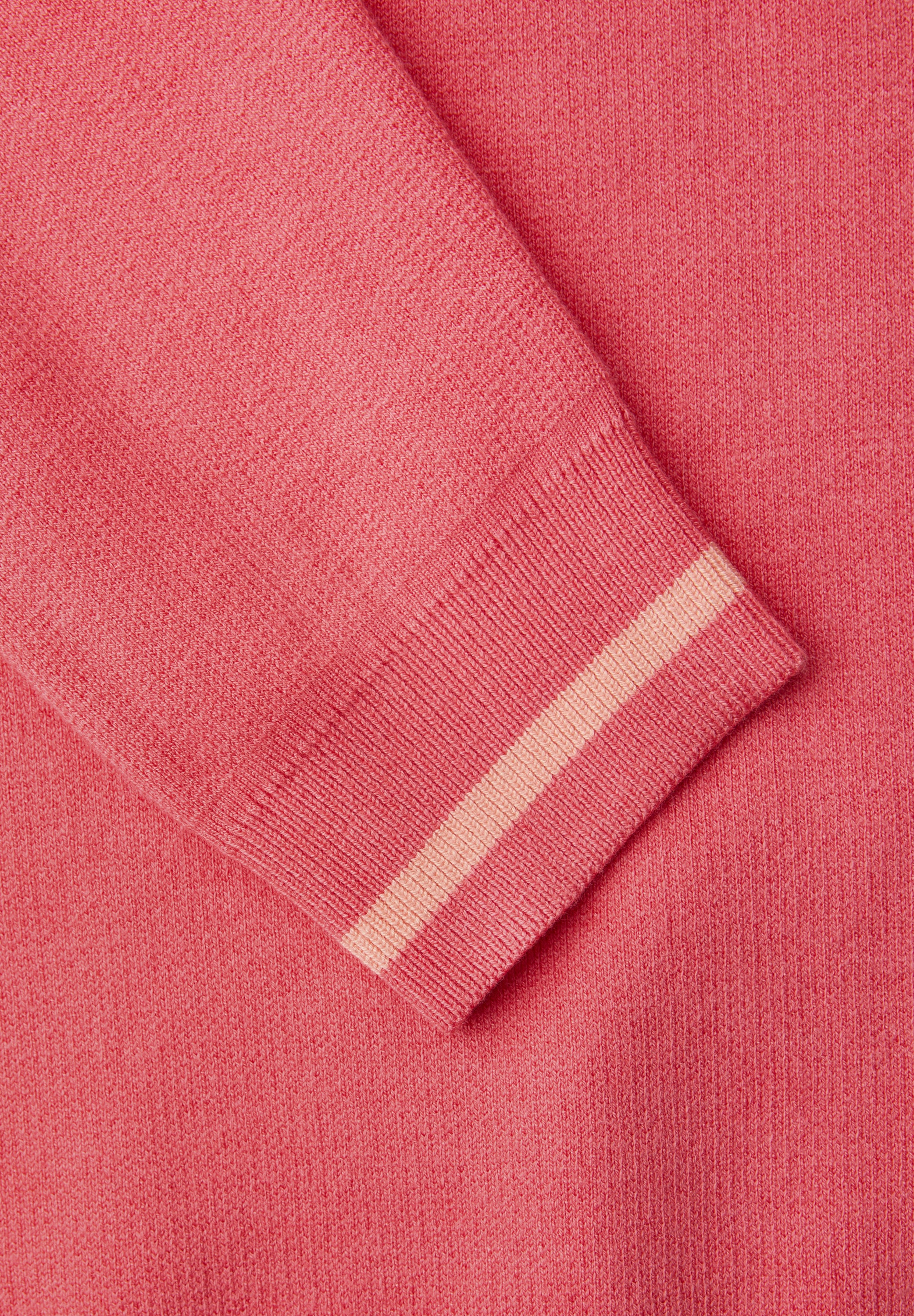 Street One Damen Feinstrickpullover Kontrastdetails Rundhalsausschnitt Viskosemix